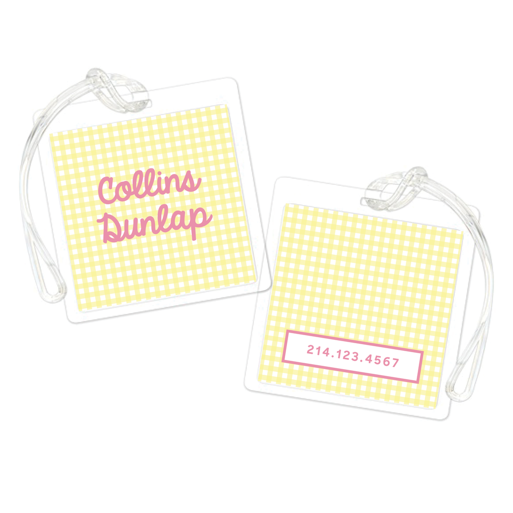 Gingham Bag Tag