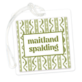 Ikat Green Bag Tag