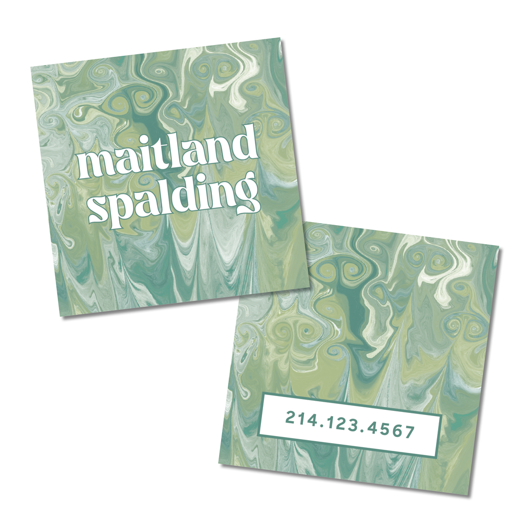 Marbled Green Bag Tag