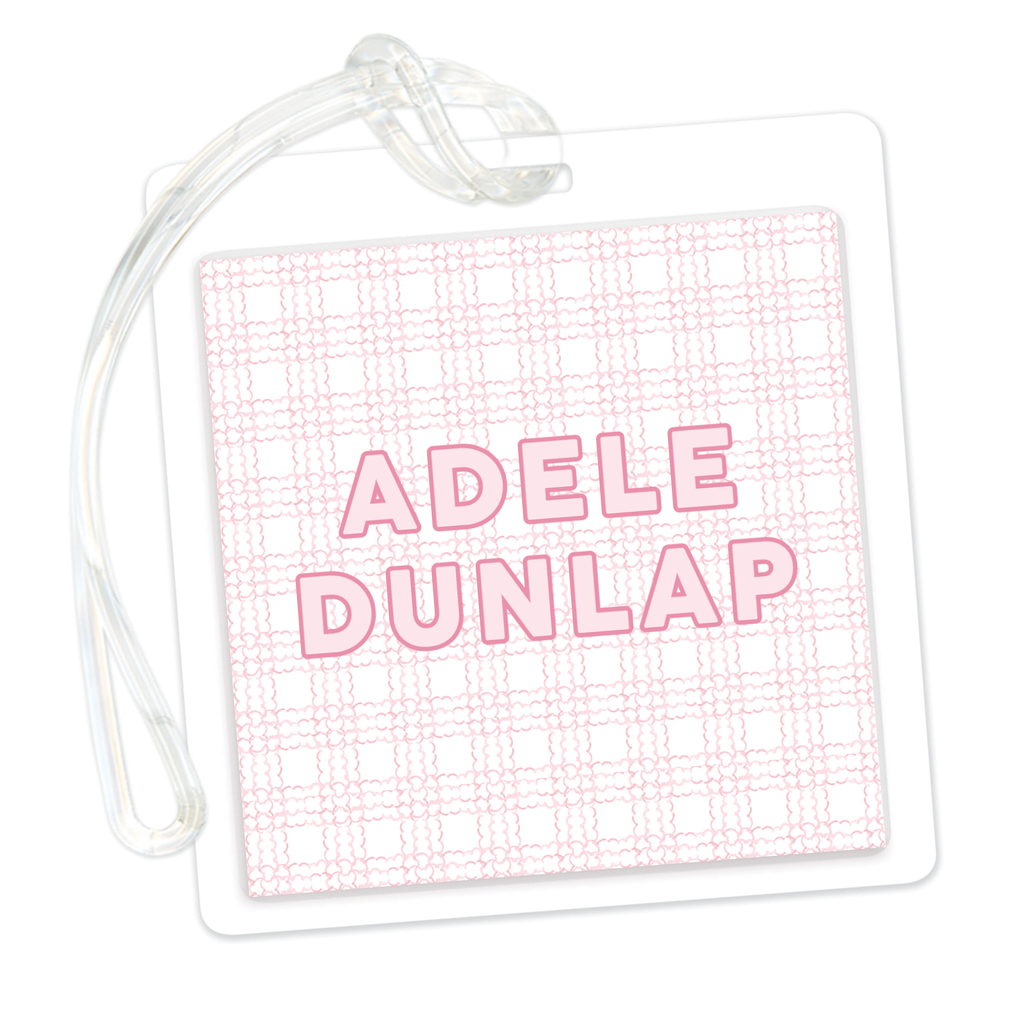 Scallop Plaid Bag Tag