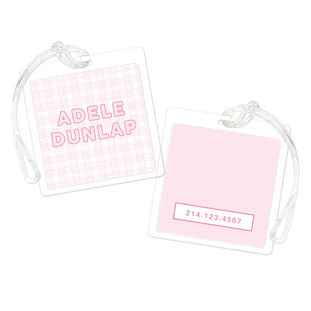 Scallop Plaid Bag Tag