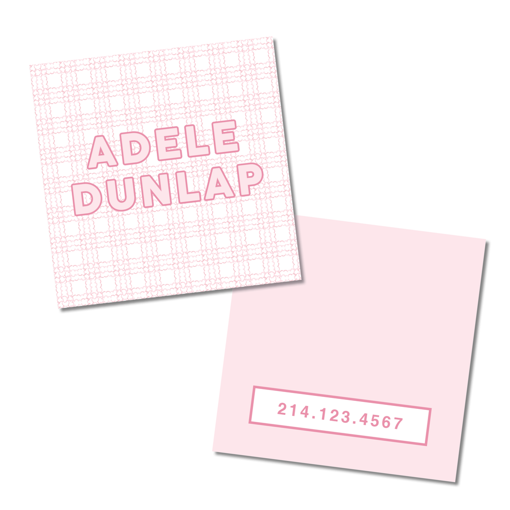 Scallop Plaid Bag Tag