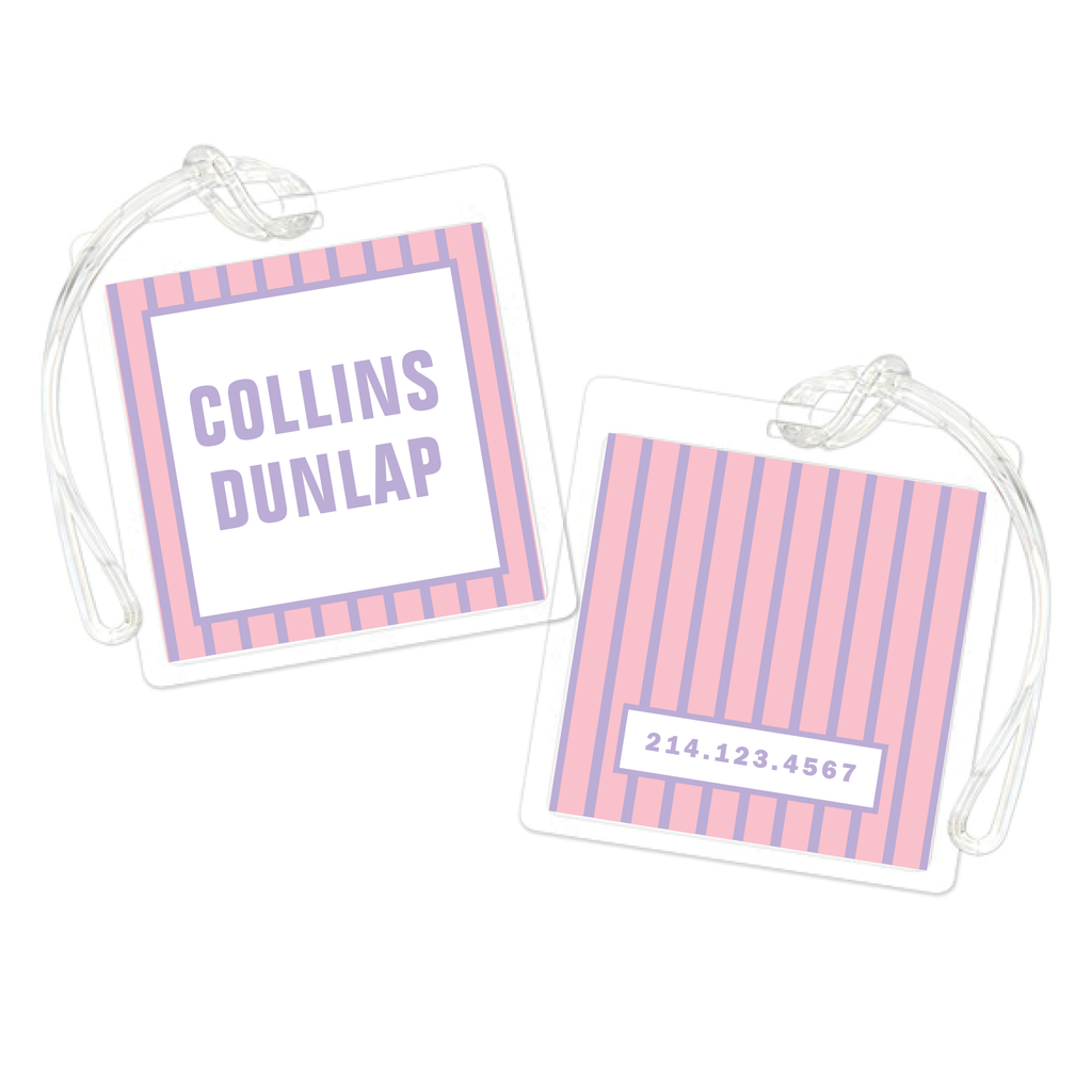 Girls Stripes Bag Tag
