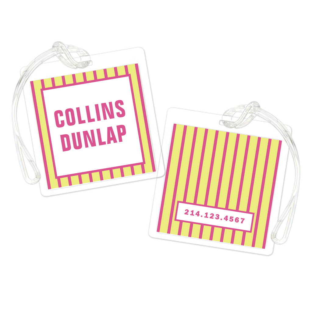 Girls Stripes Bag Tag