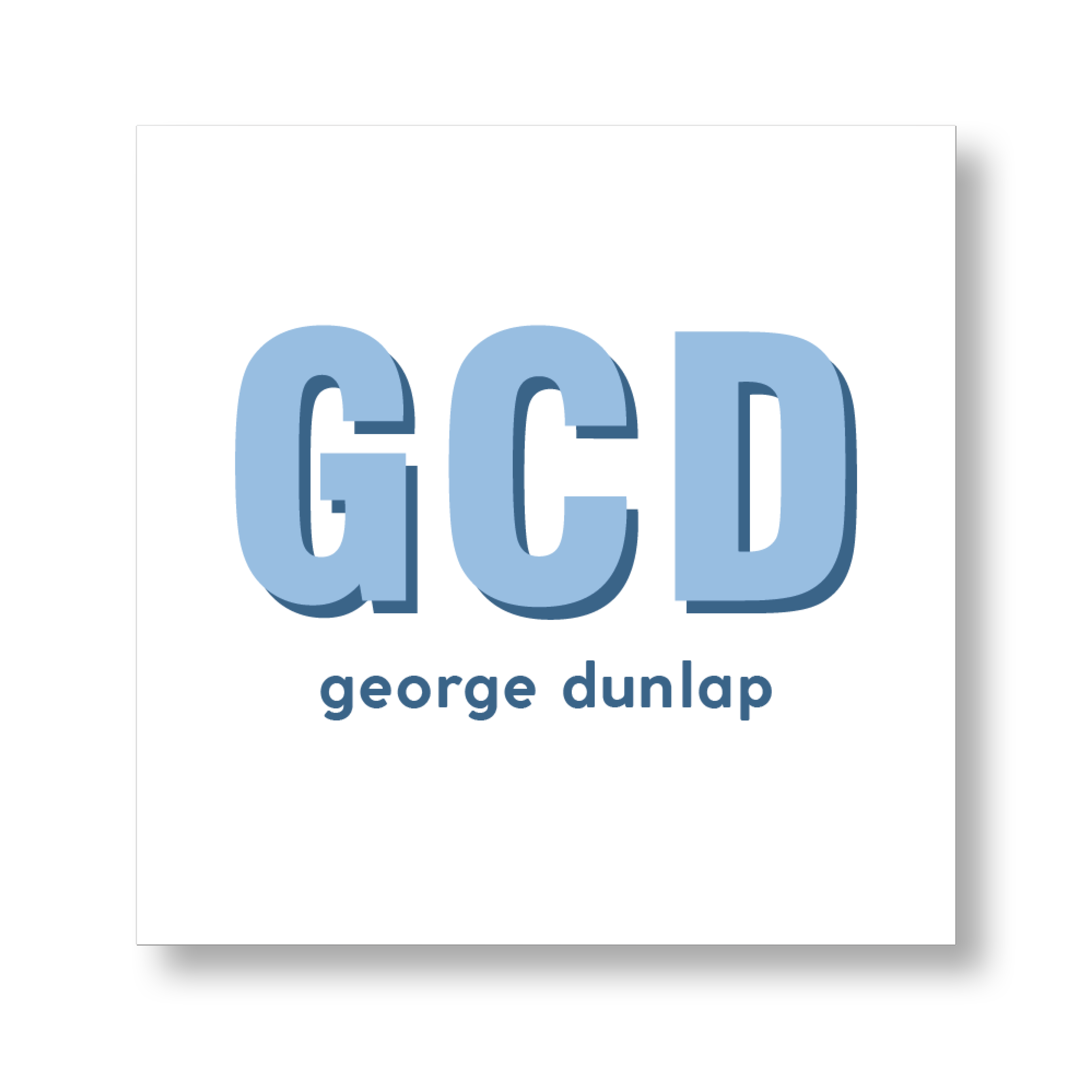 Block Shadow Boys Initials Sticker