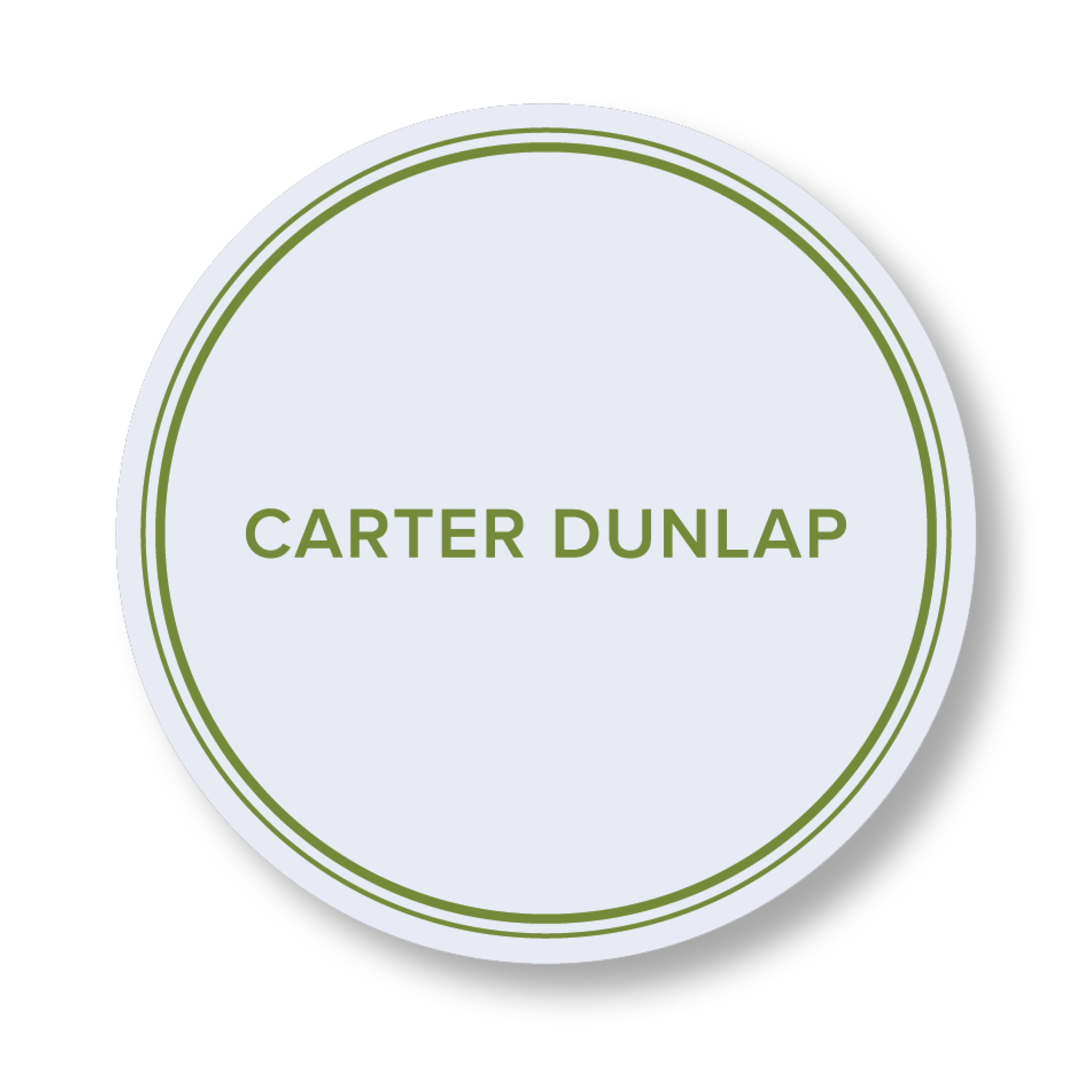 Sans Serif Simple Border Sticker