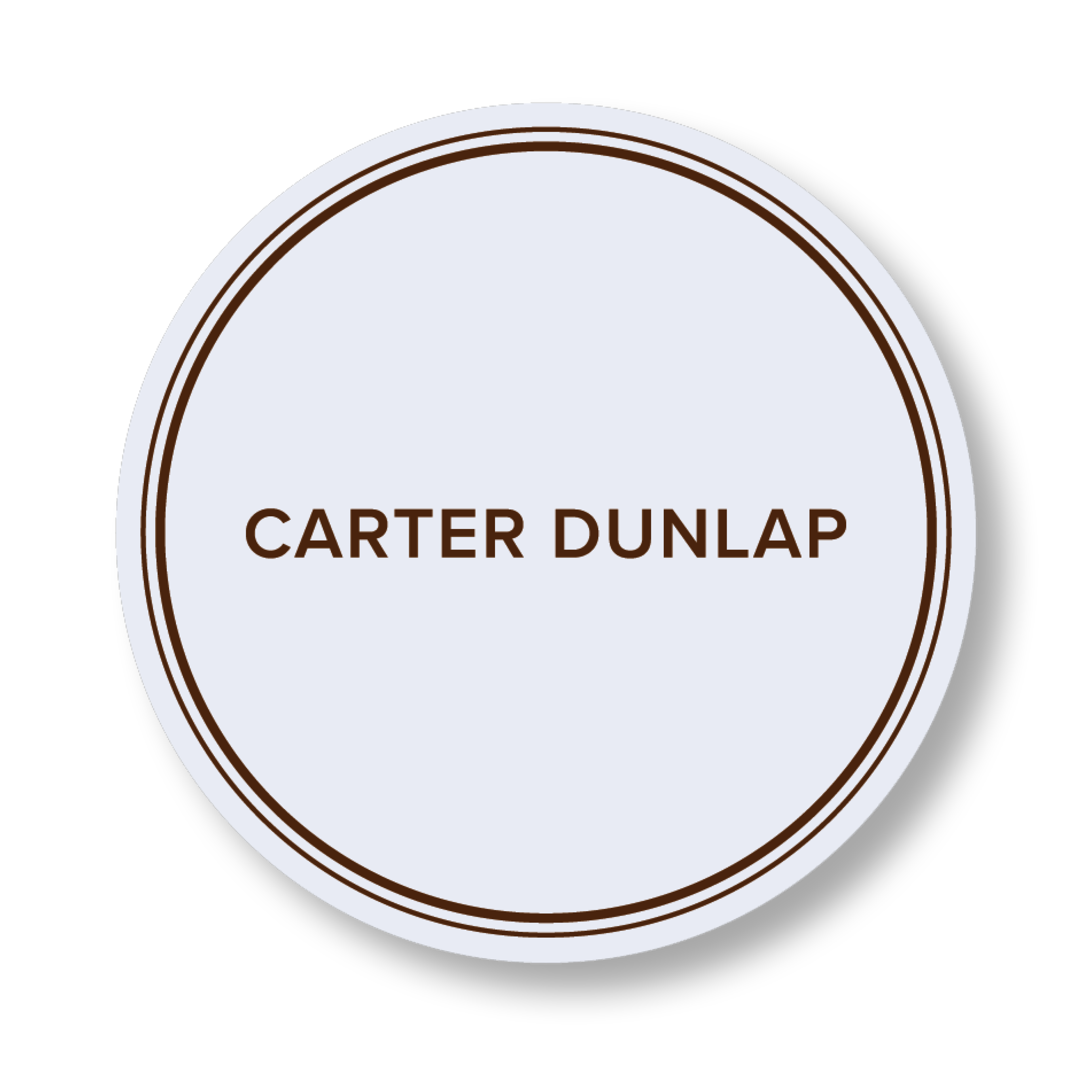 Sans Serif Simple Border Sticker