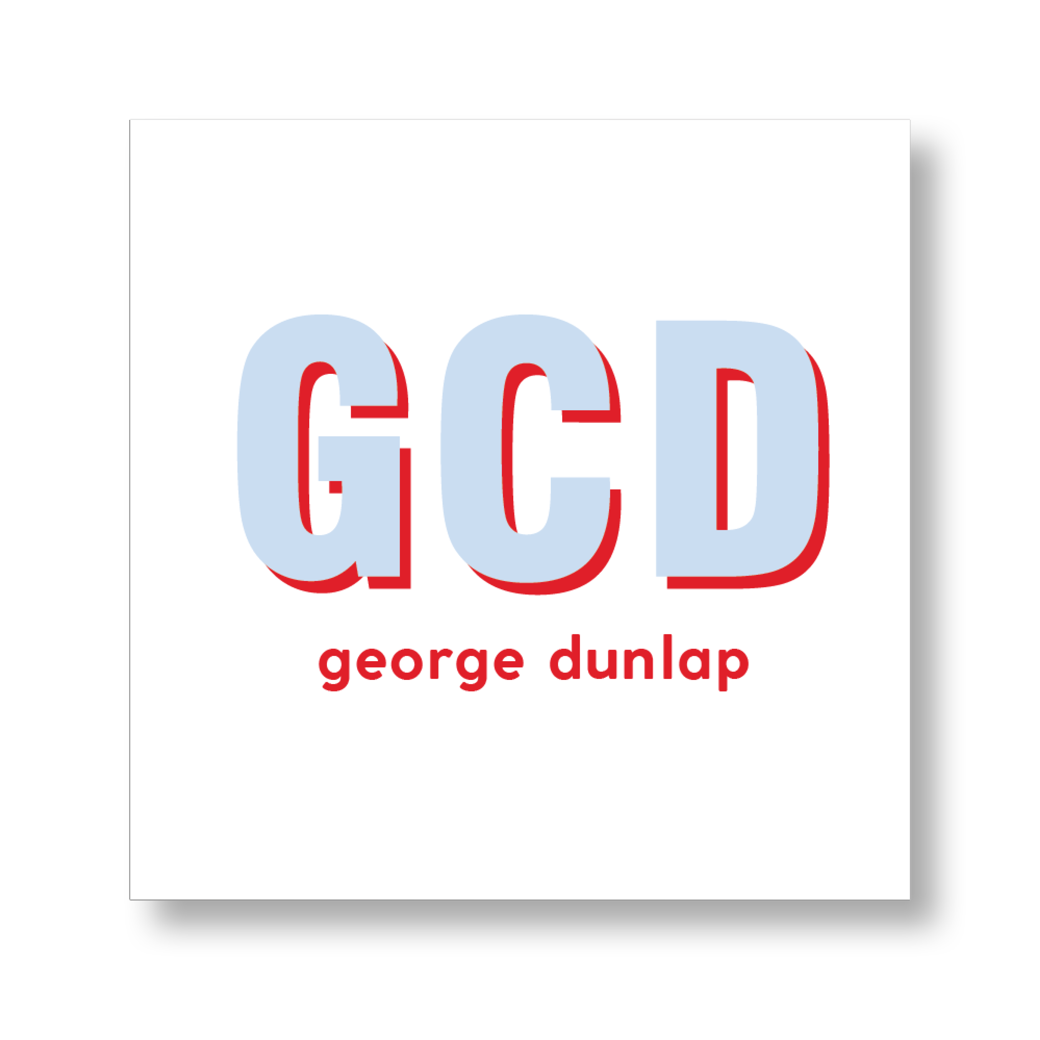 Block Shadow Boys Initials Sticker