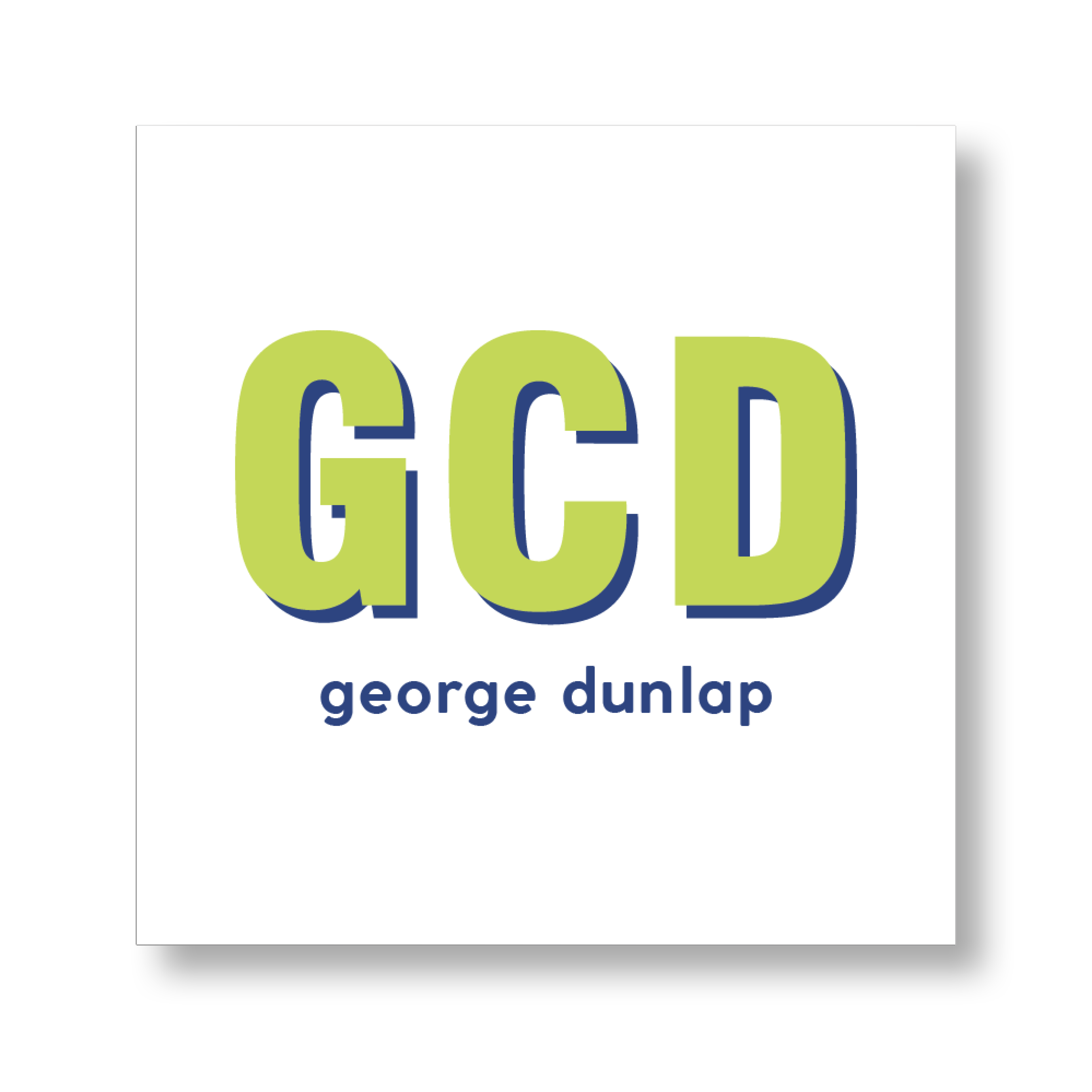 Block Shadow Boys Initials Sticker