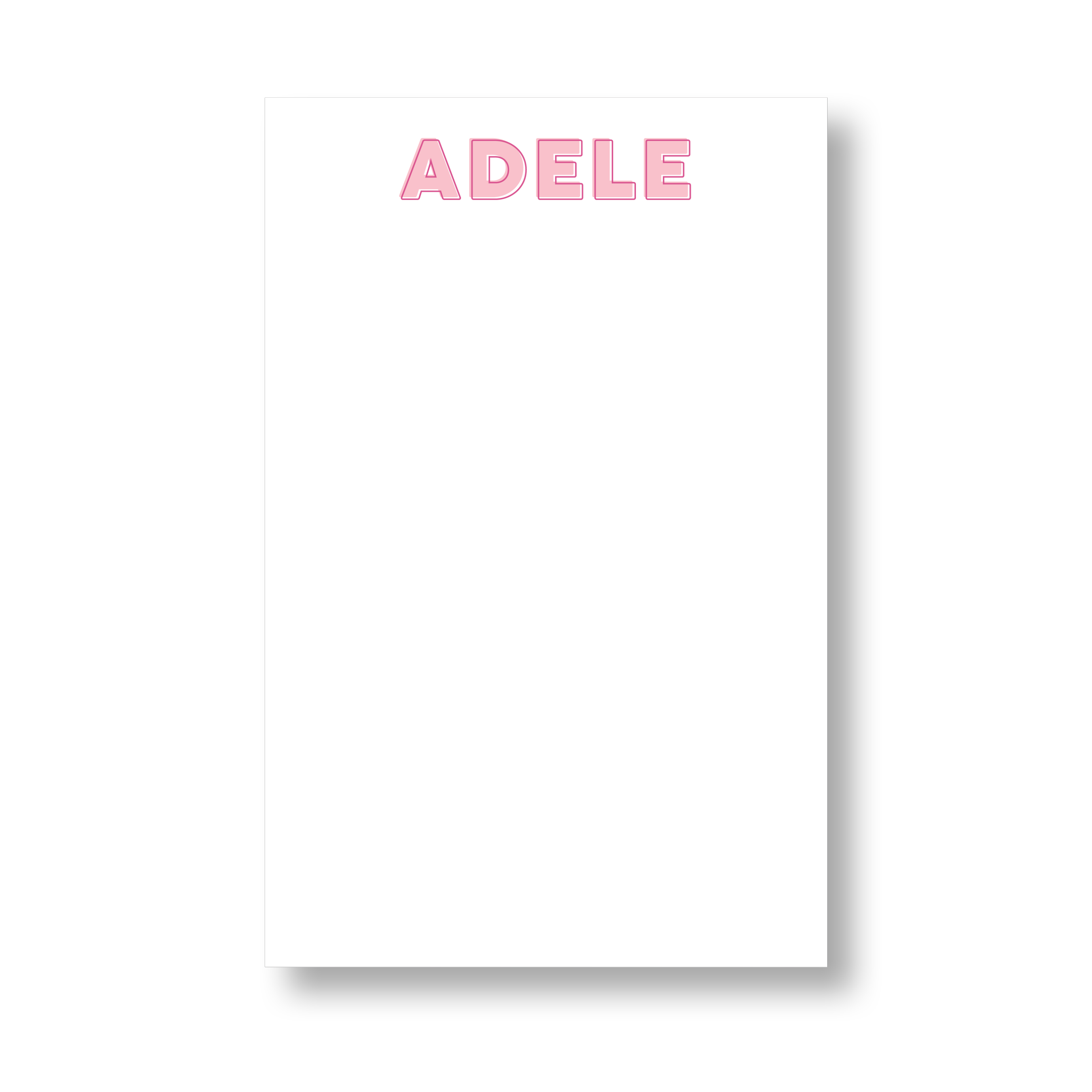 Block Outline Name Notepad