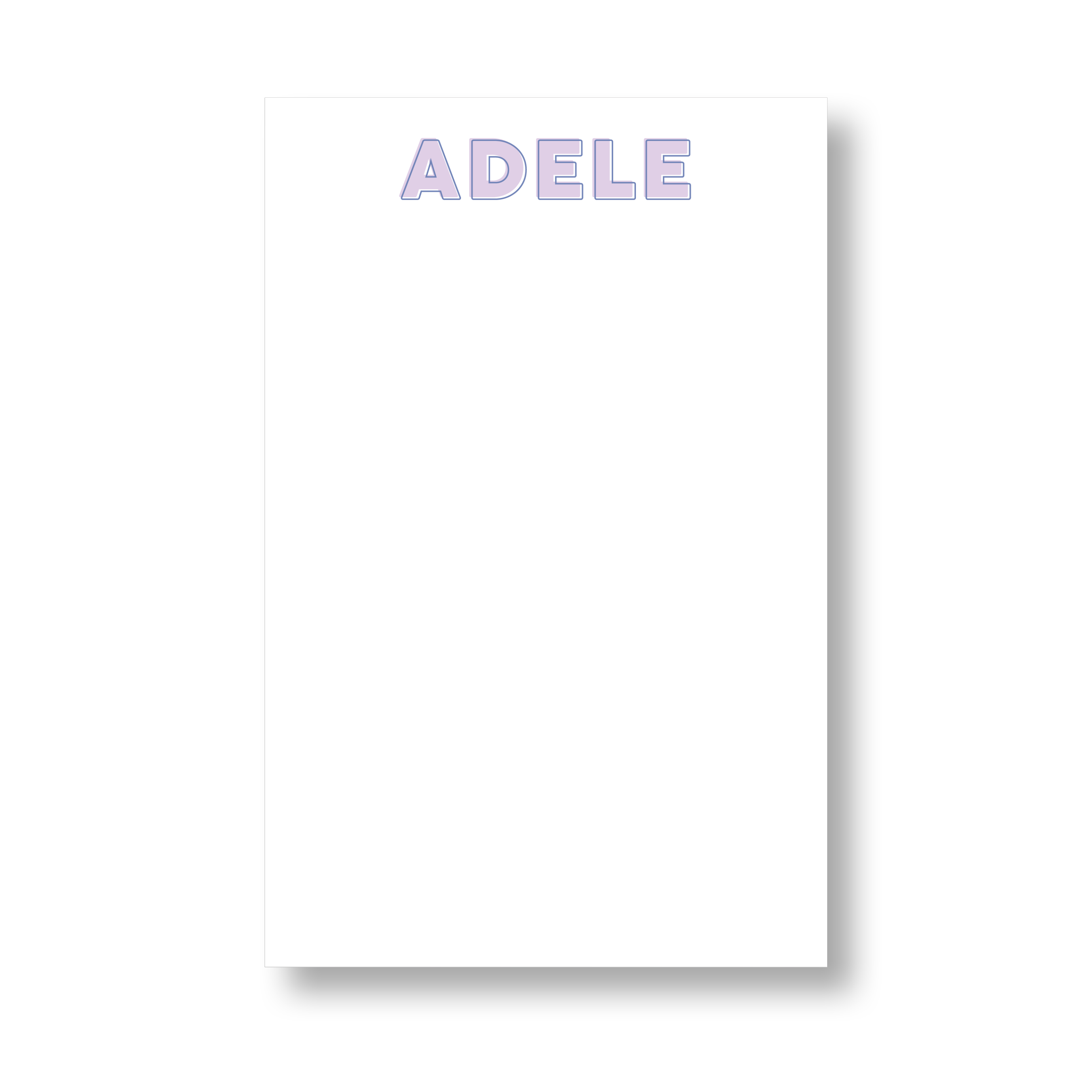 Block Outline Name Notepad