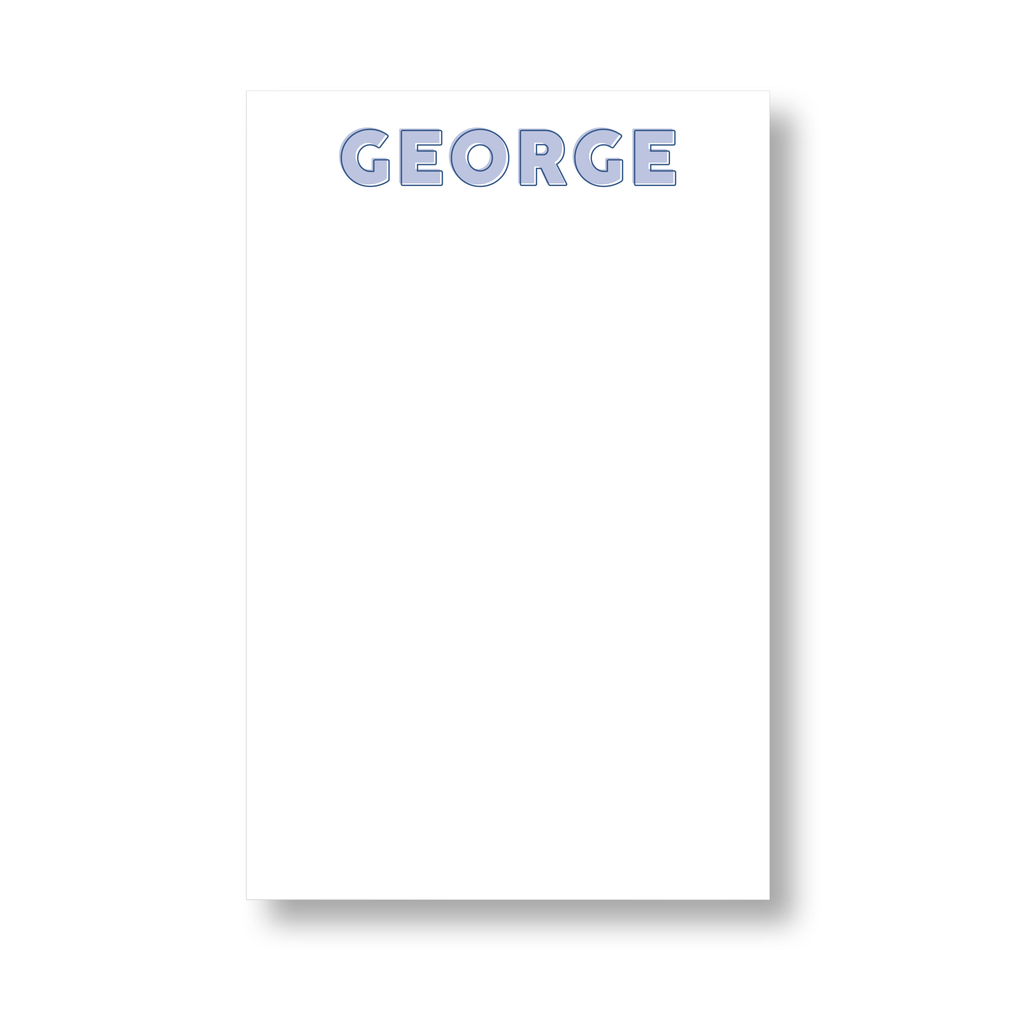 Block Outline Name Notepad