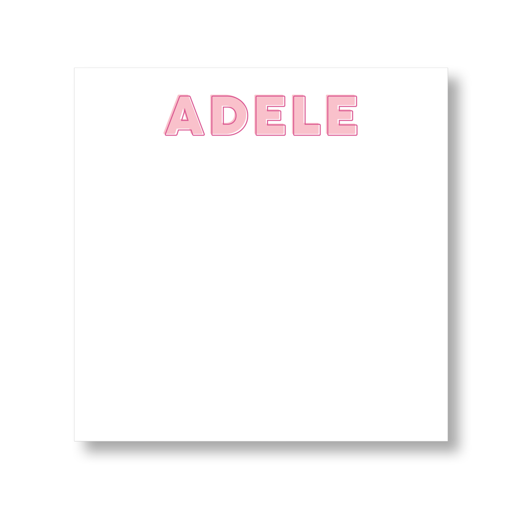 Block Outline Name Notepad