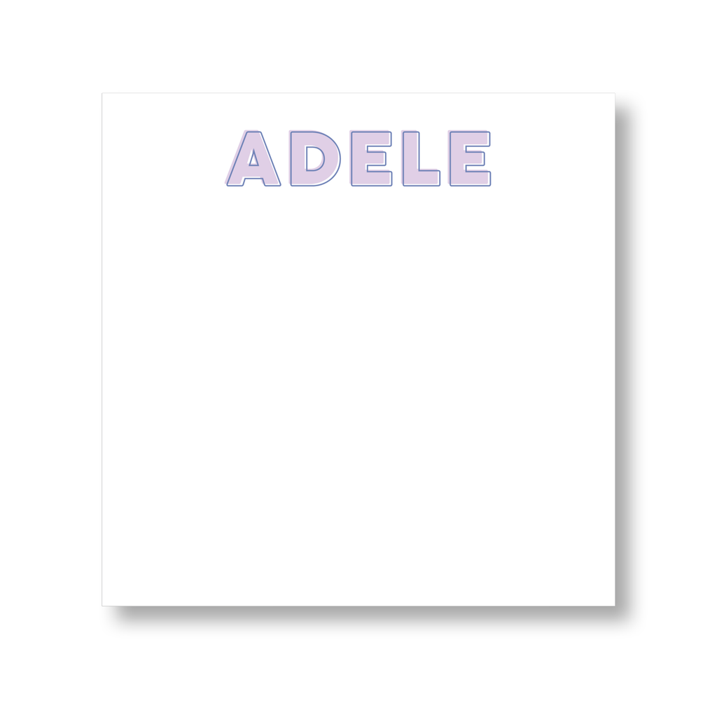 Block Outline Name Notepad