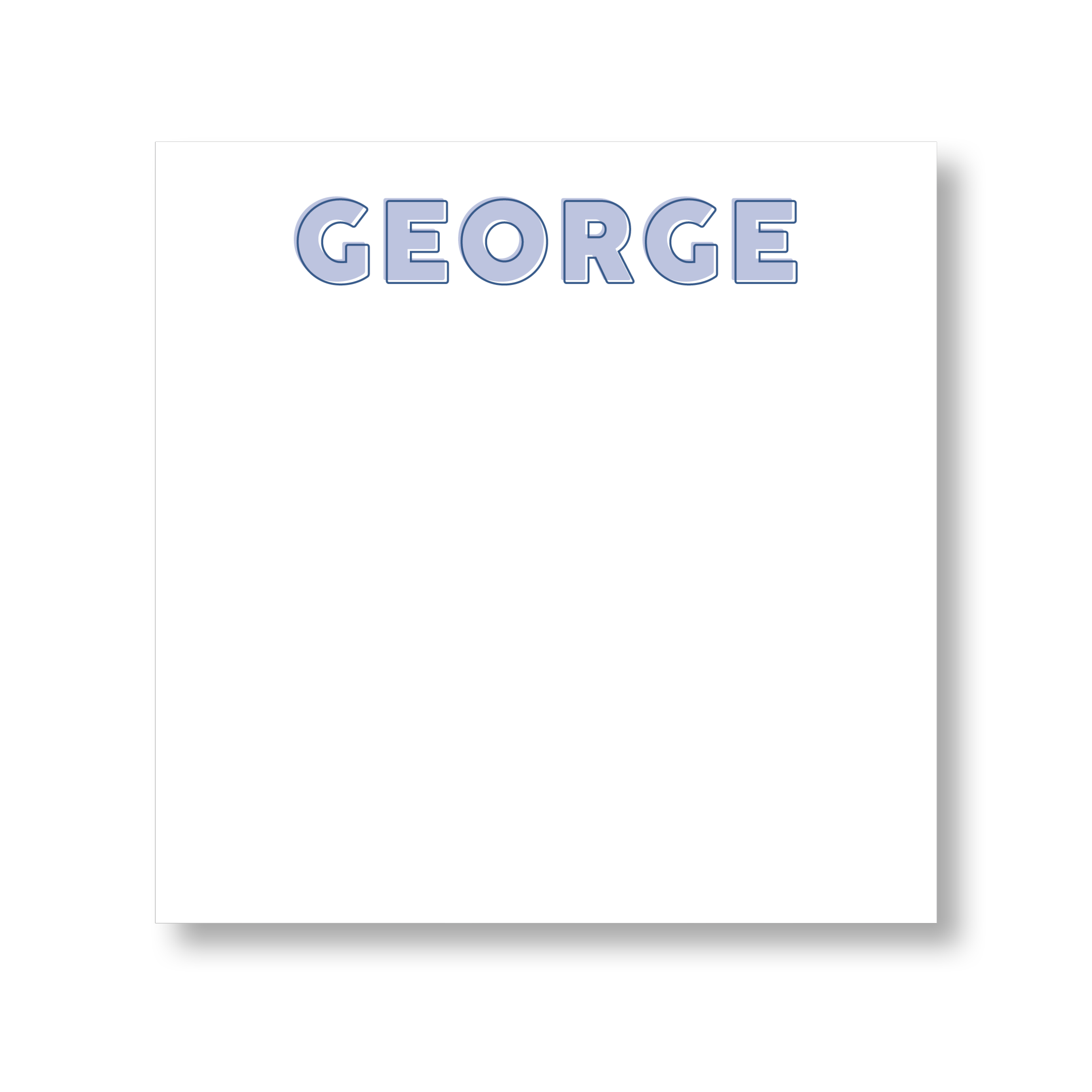 Block Outline Name Notepad – Audrey Dunlap Designs