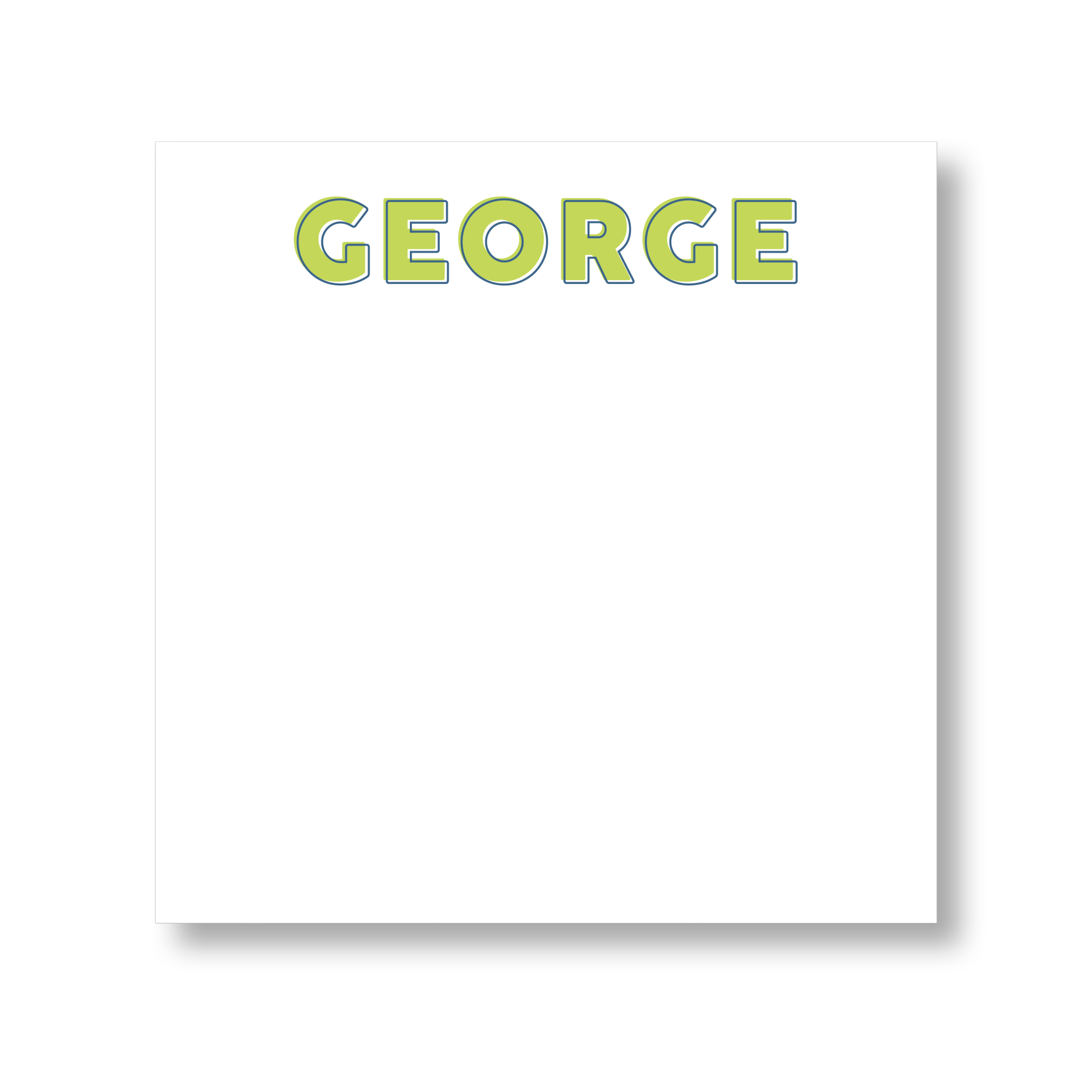 Block Outline Name Notepad