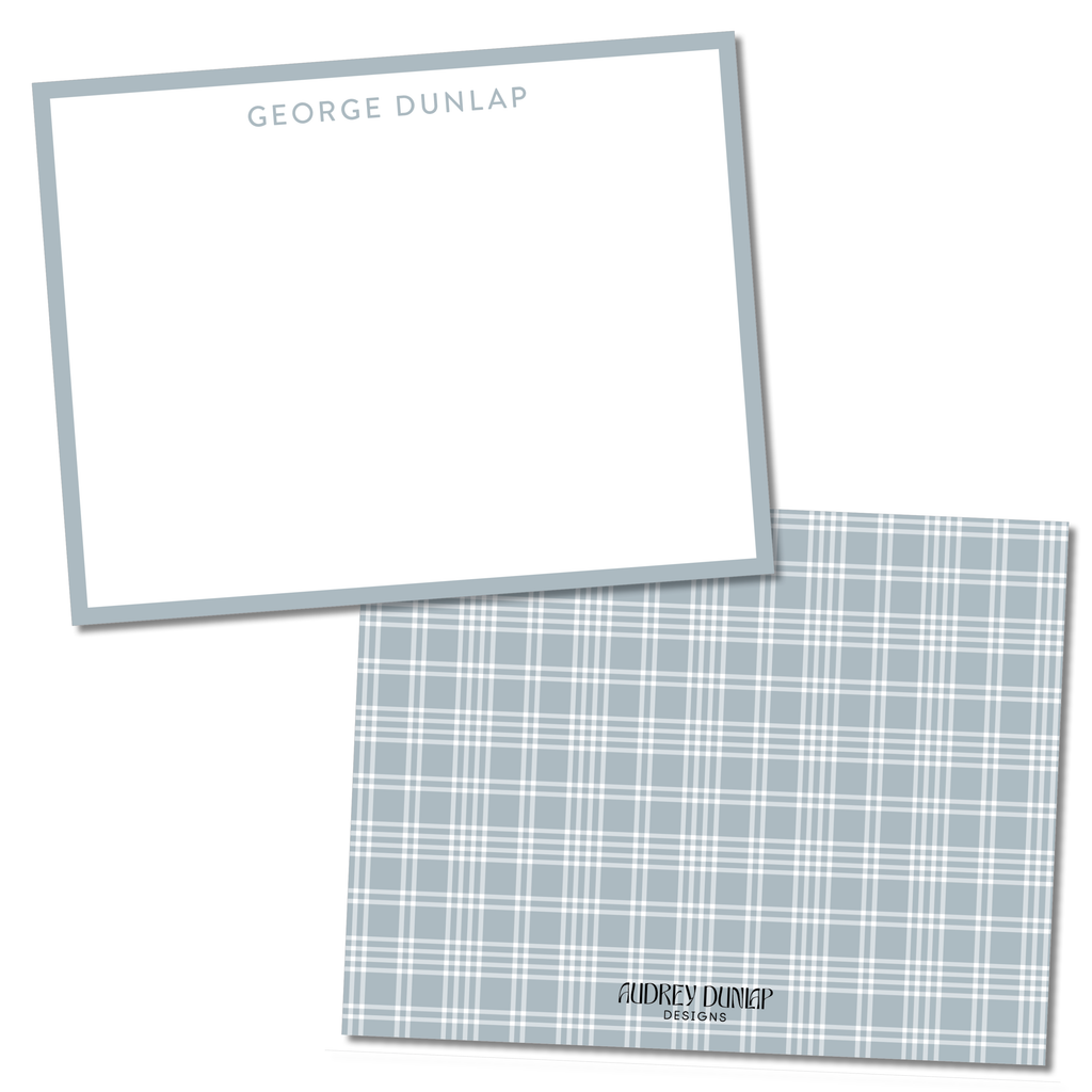 Small Plaid Stationery - Solid