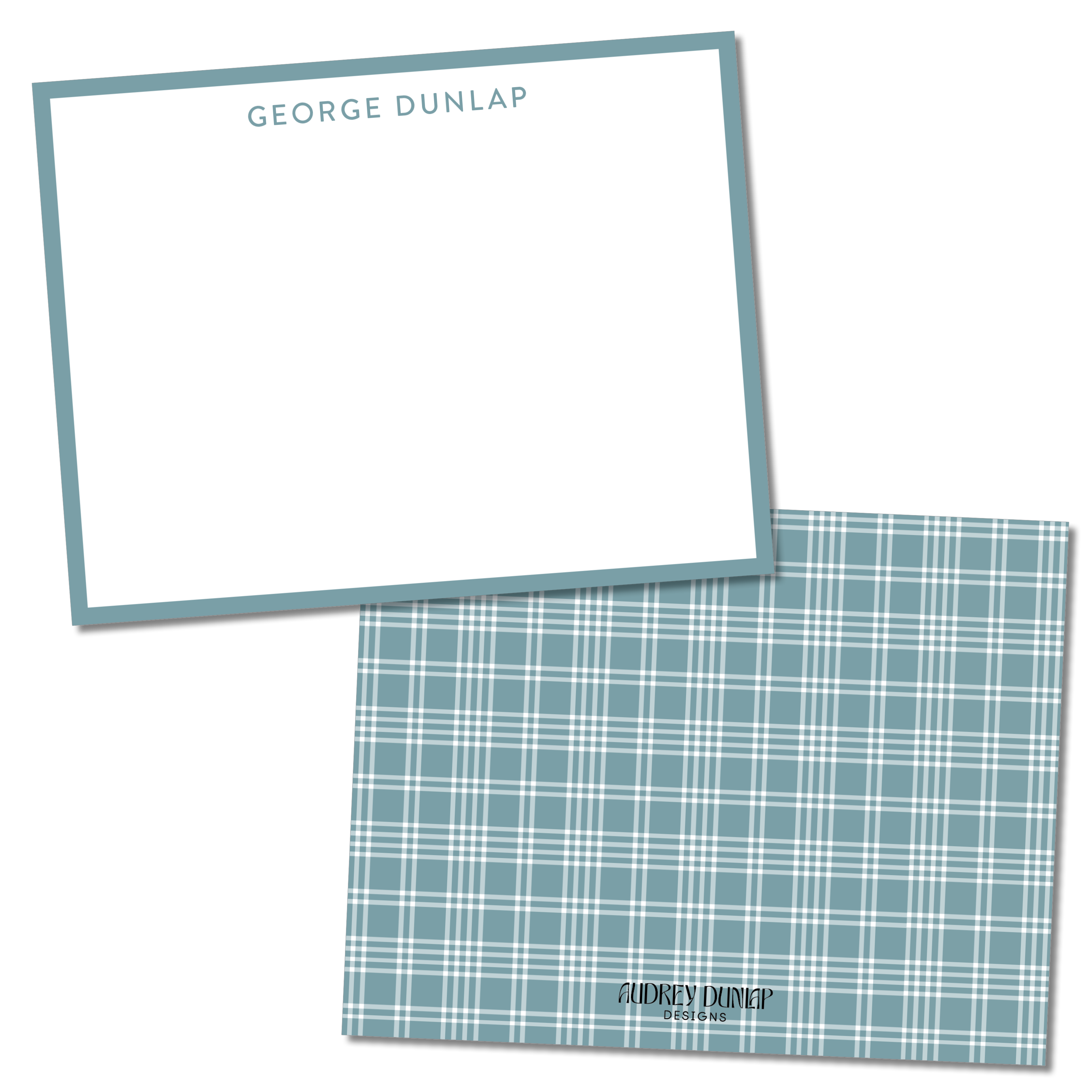 Small Plaid Stationery - Solid