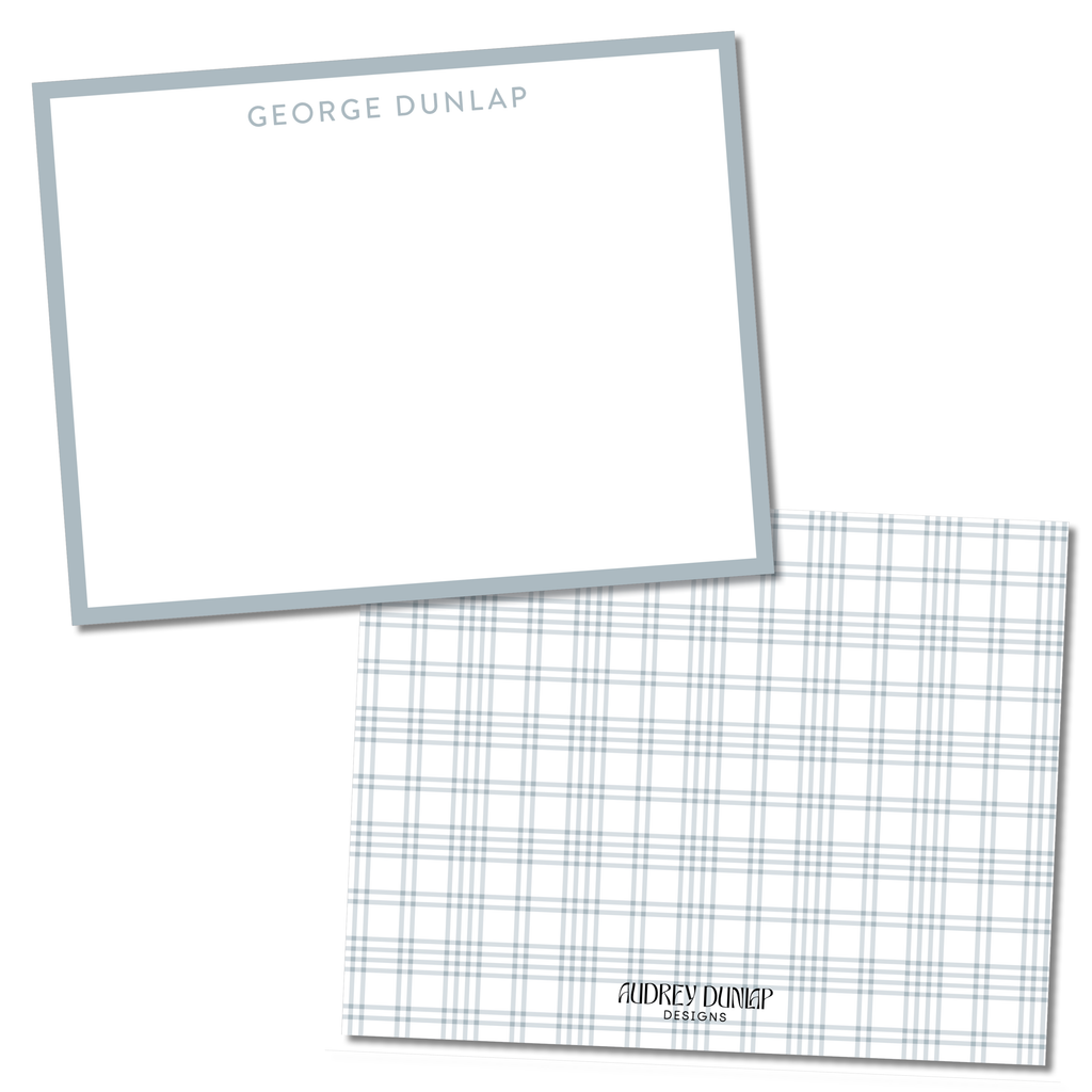 Small Plaid Stationery