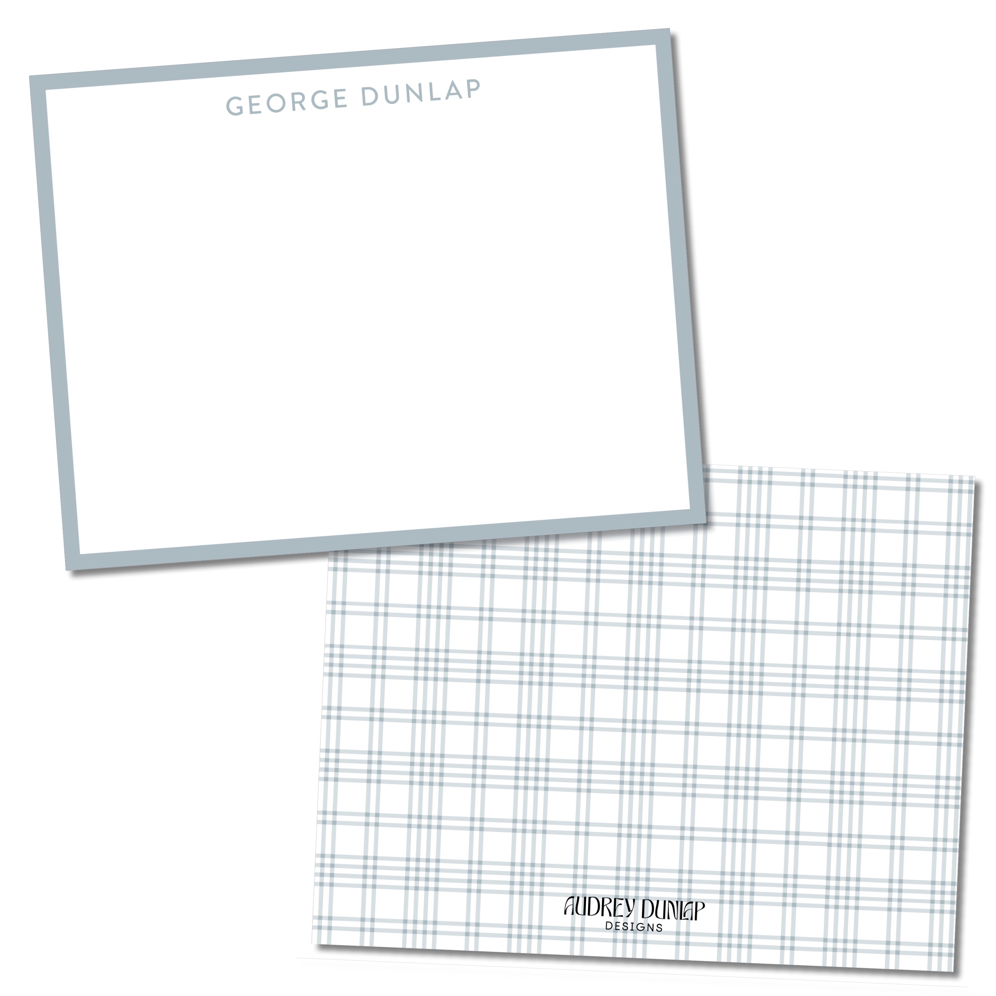 Small Plaid Stationery