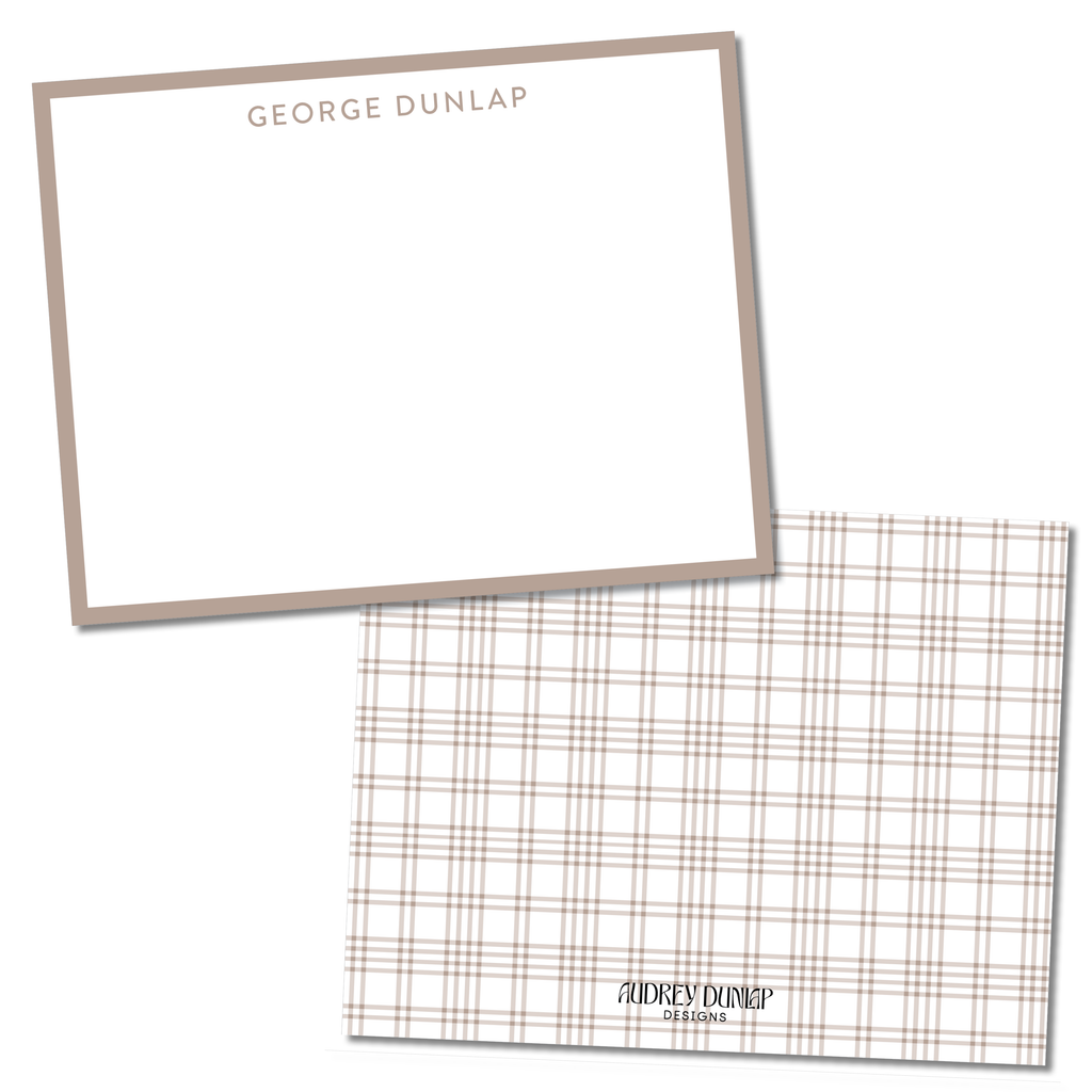 Small Plaid Stationery