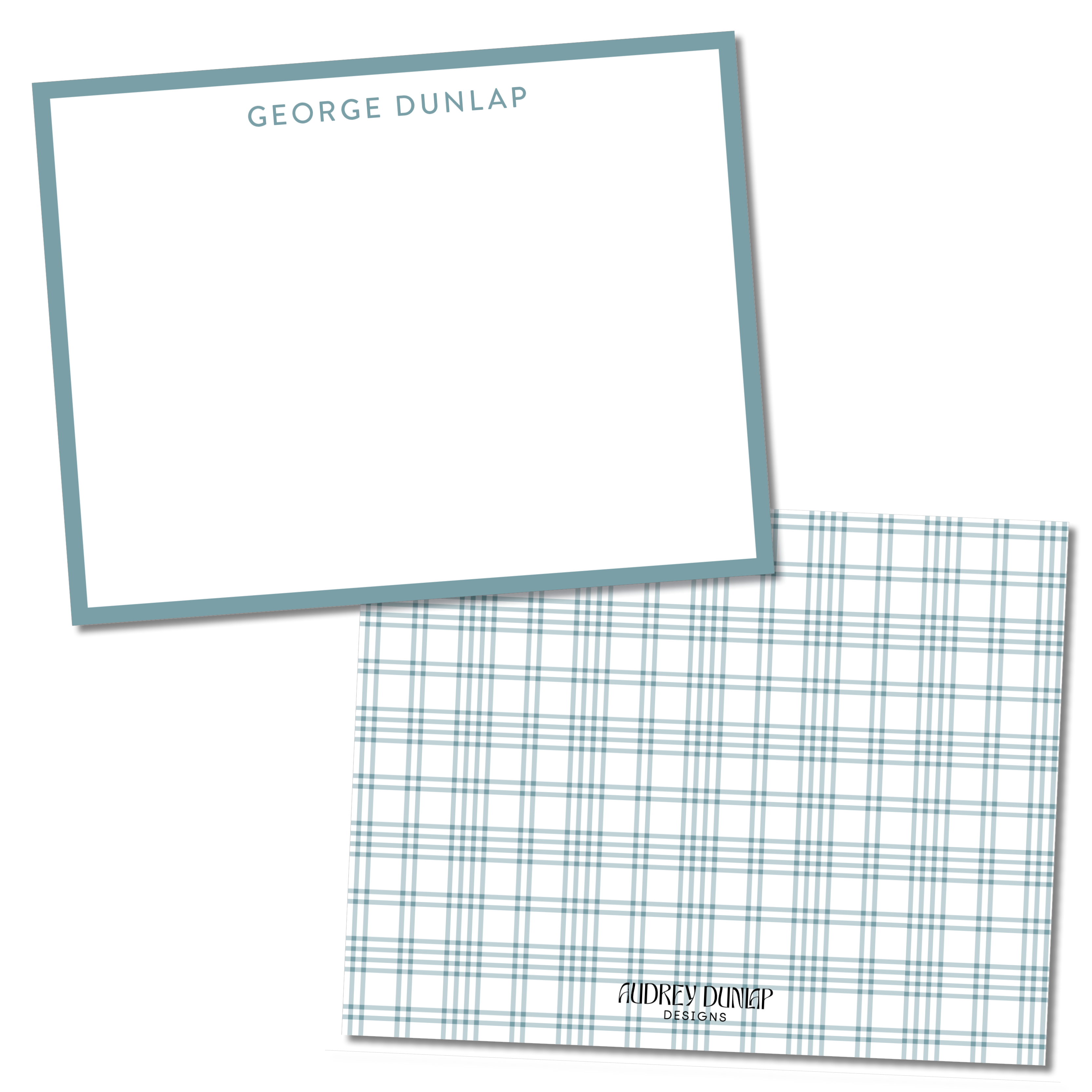 Small Plaid Stationery