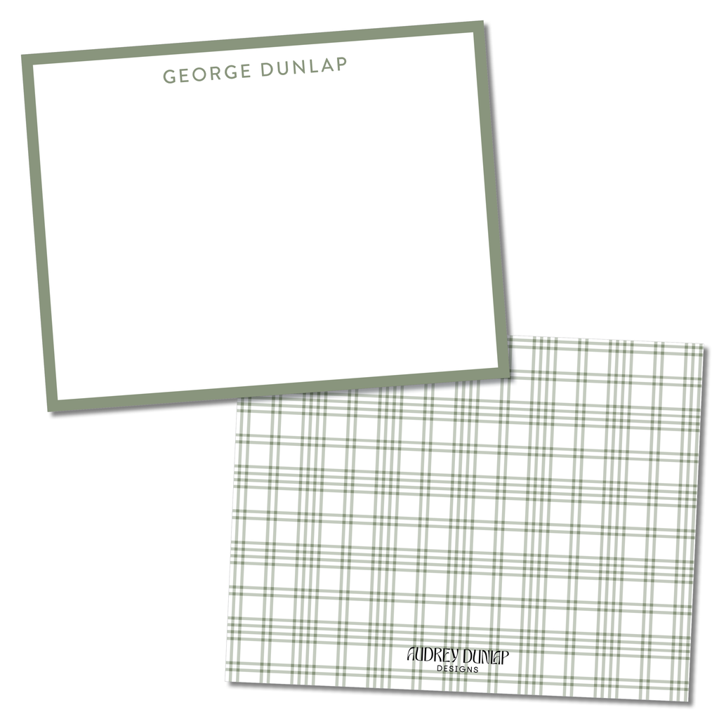 Small Plaid Stationery