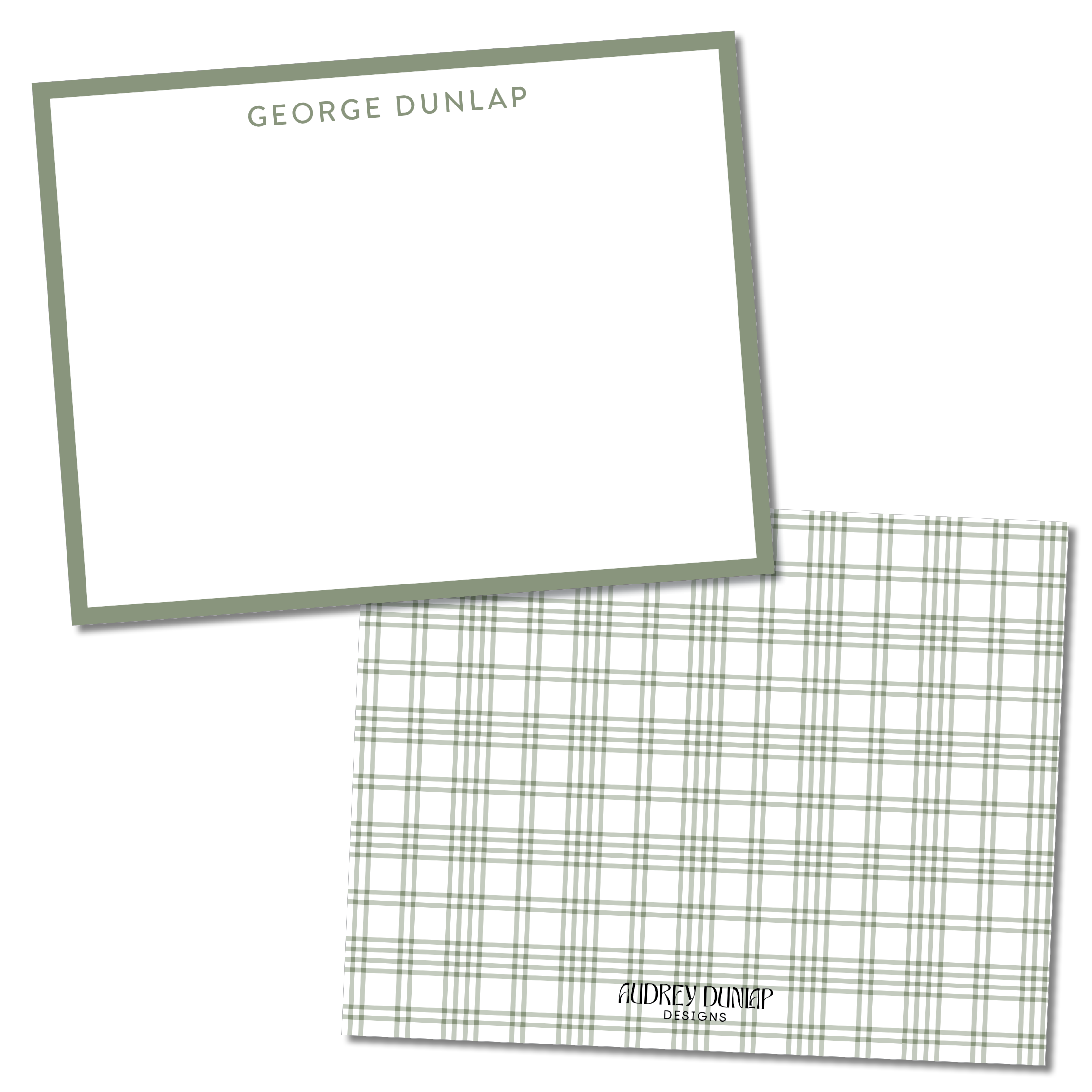 Small Plaid Stationery