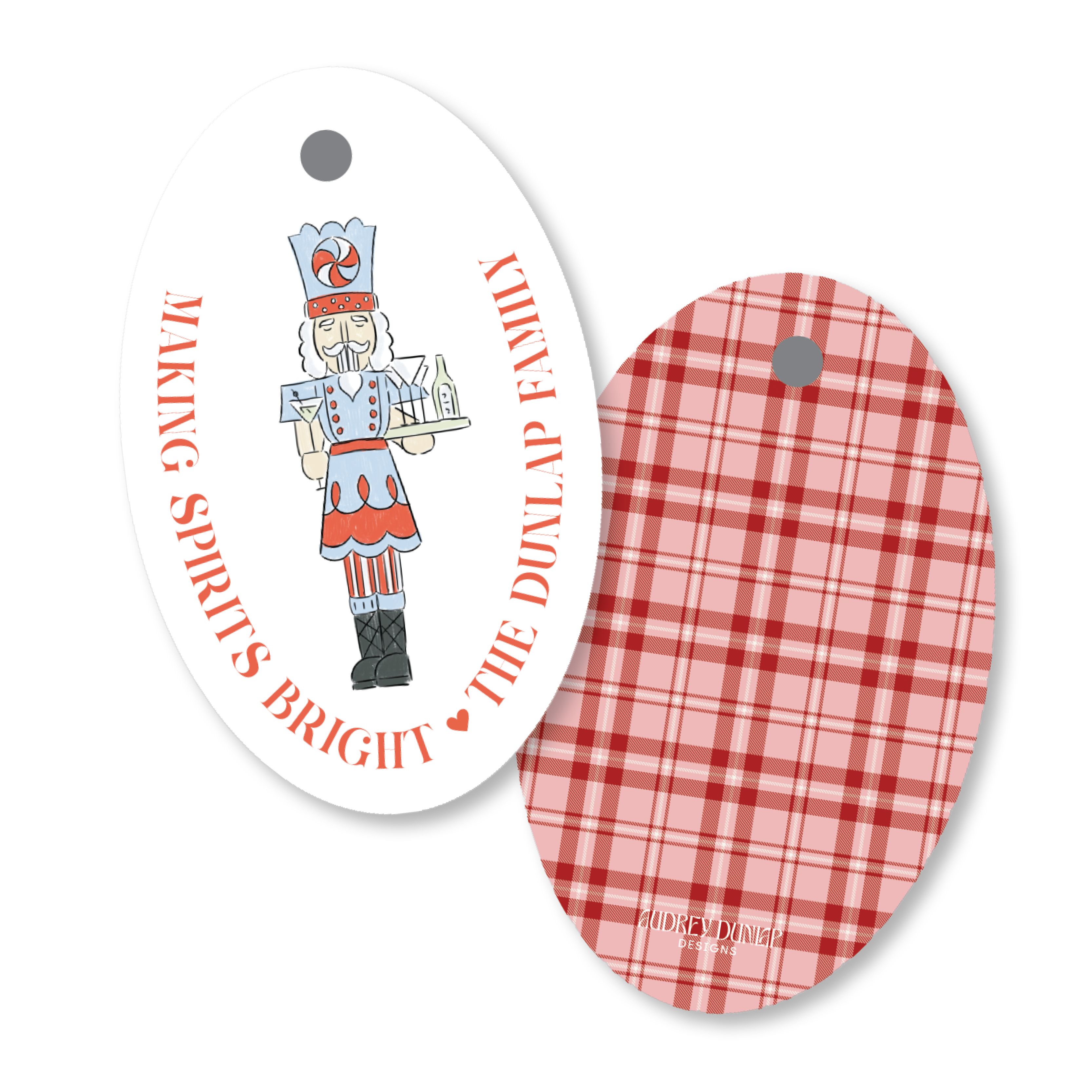 Making Spirits Bright Nutcracker Tag