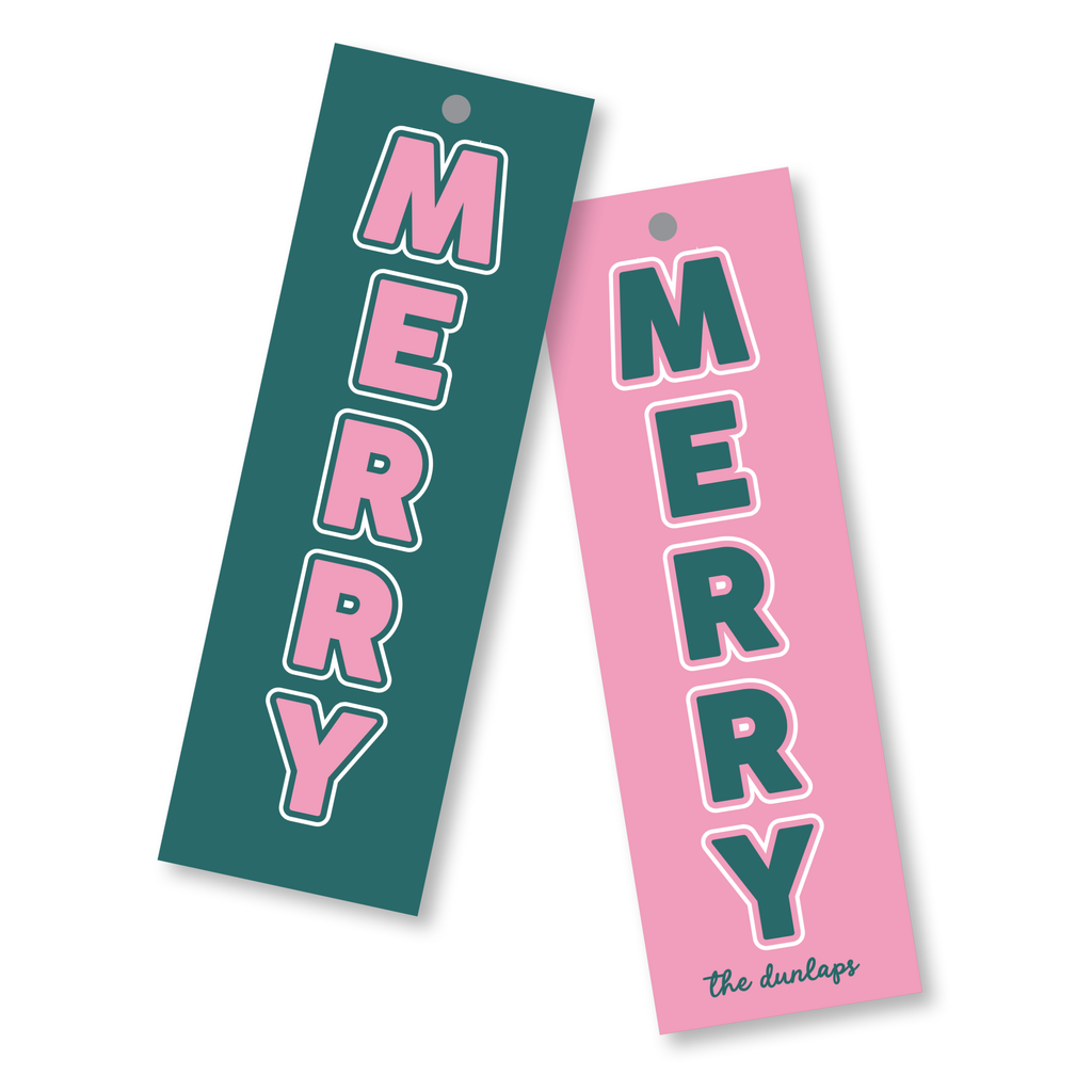 Merry Merry Rectangle Skinny Tag