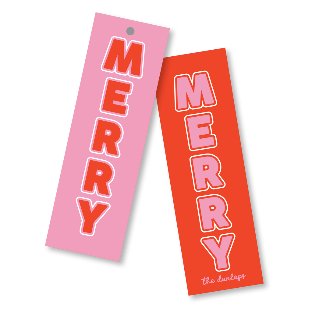 Merry Merry Rectangle Skinny Tag