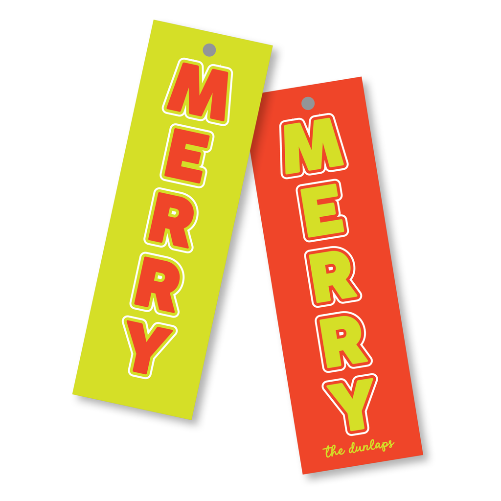 Merry Merry Rectangle Skinny Tag