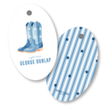 Cowboy Boots Oval Tag