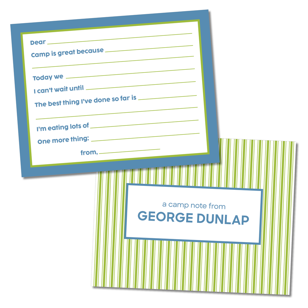 Fill In The Blanks Camp Stationery - Boy
