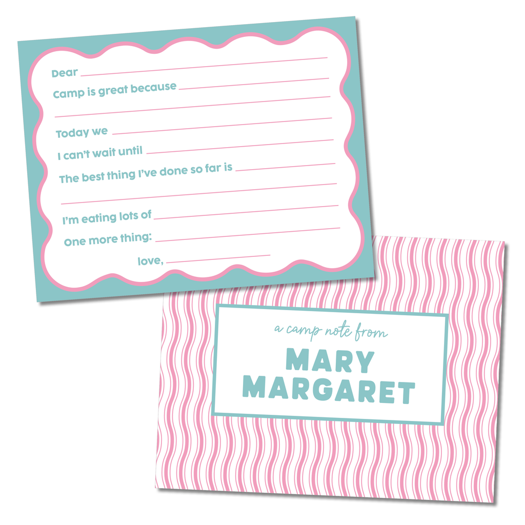 Fill In The Blanks Camp Stationery - Girl