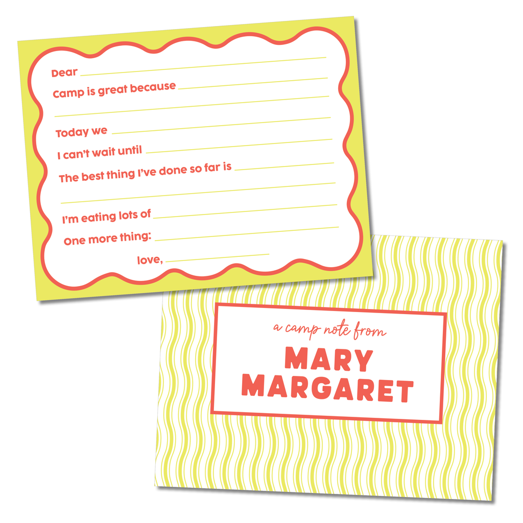Fill In The Blanks Camp Stationery - Girl