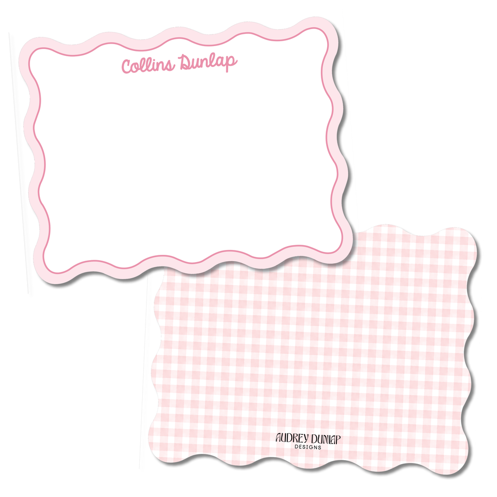 Gingham Wavy Stationery
