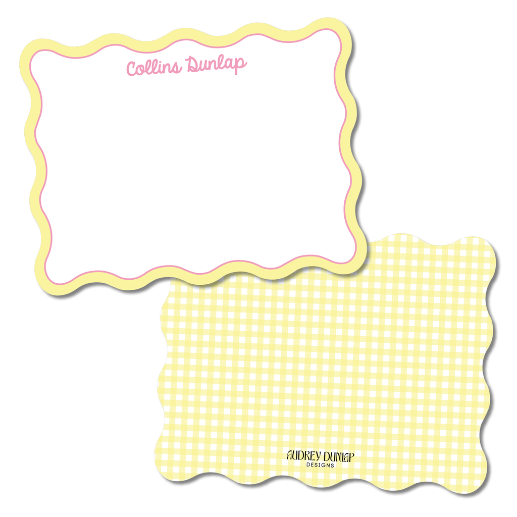 Gingham Wavy Stationery