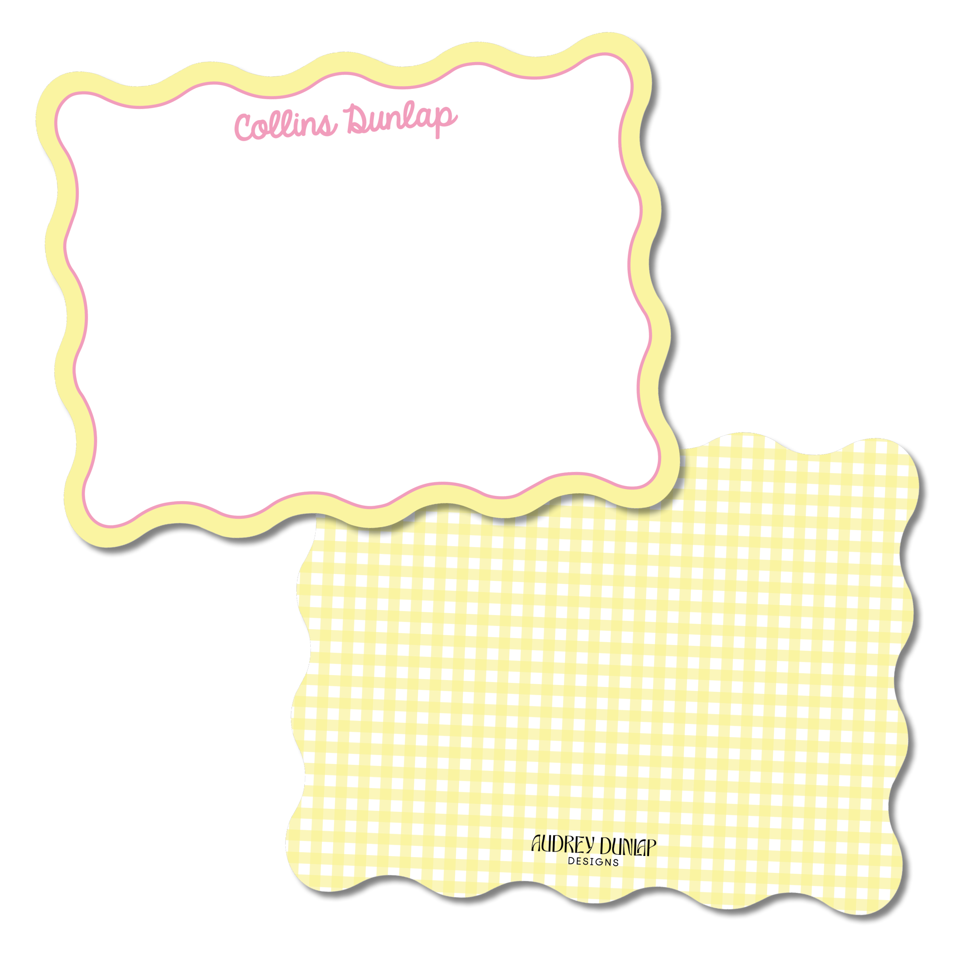 Gingham Wavy Stationery