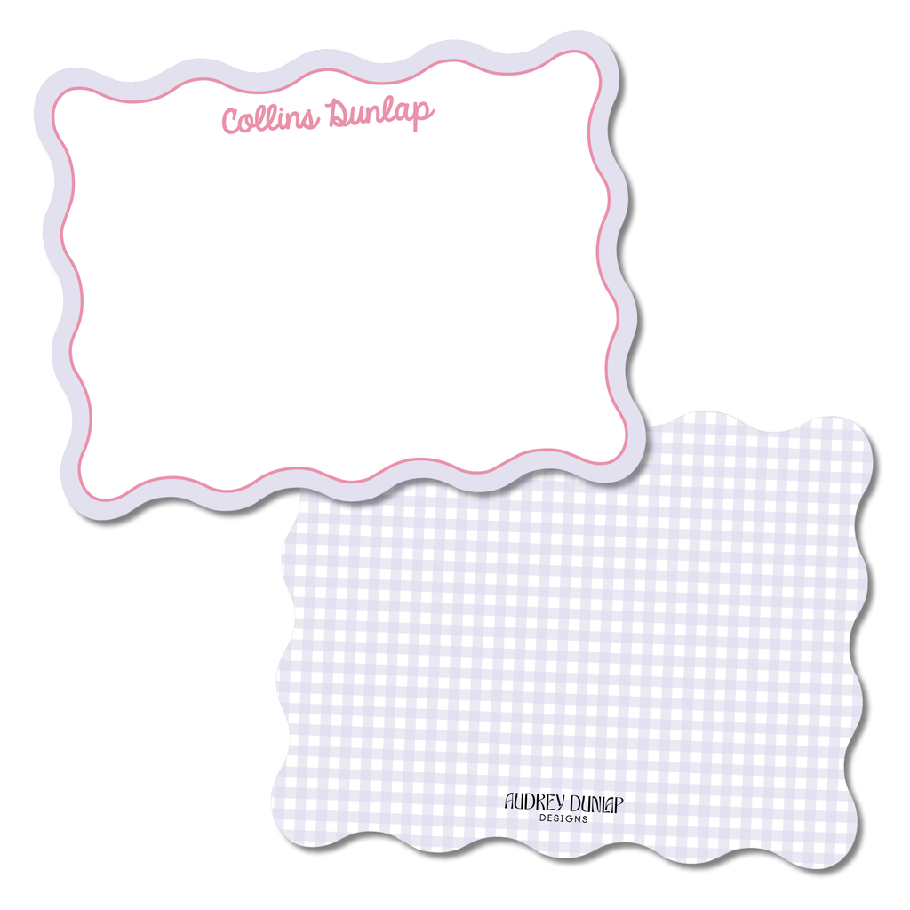 Gingham Wavy Stationery