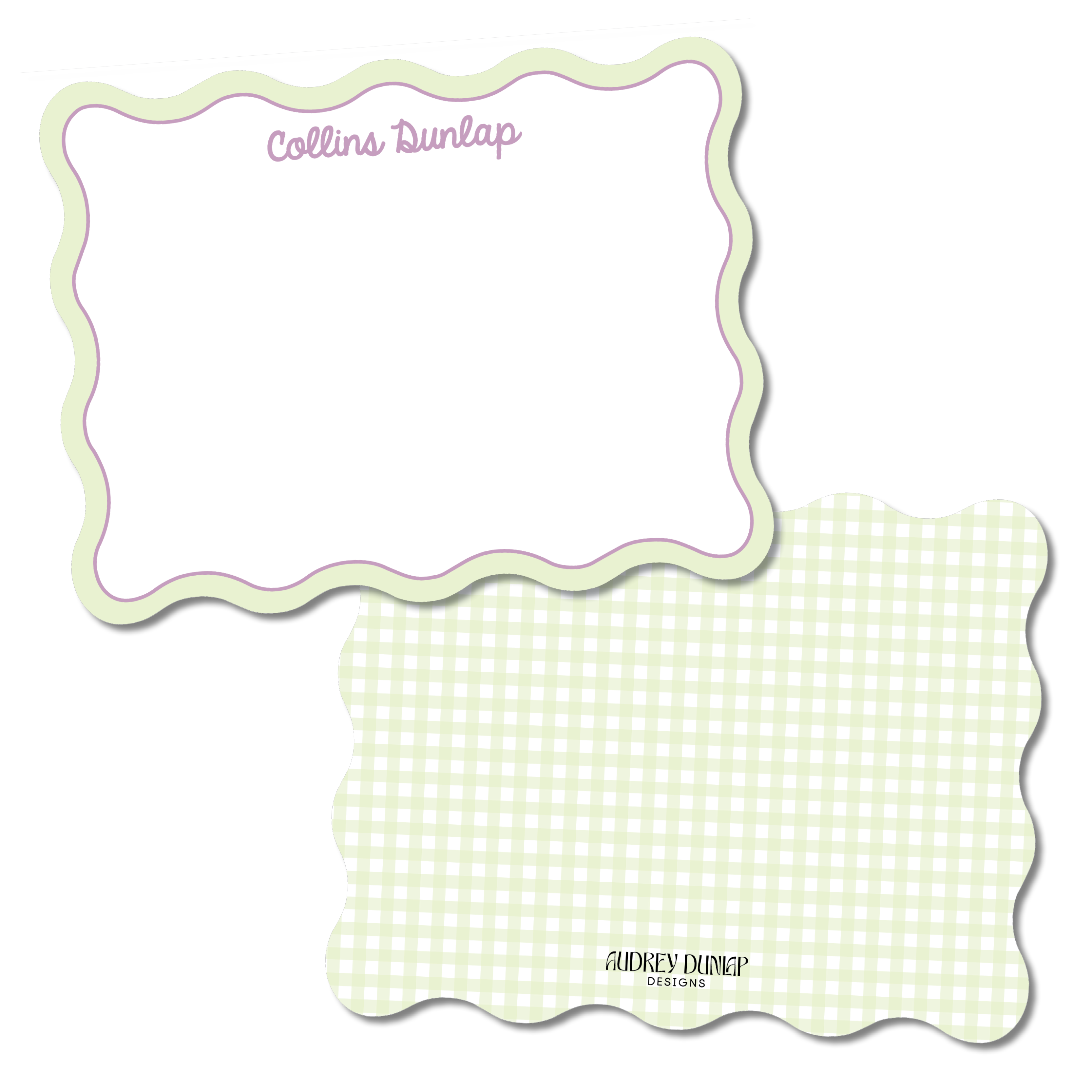 Gingham Wavy Stationery