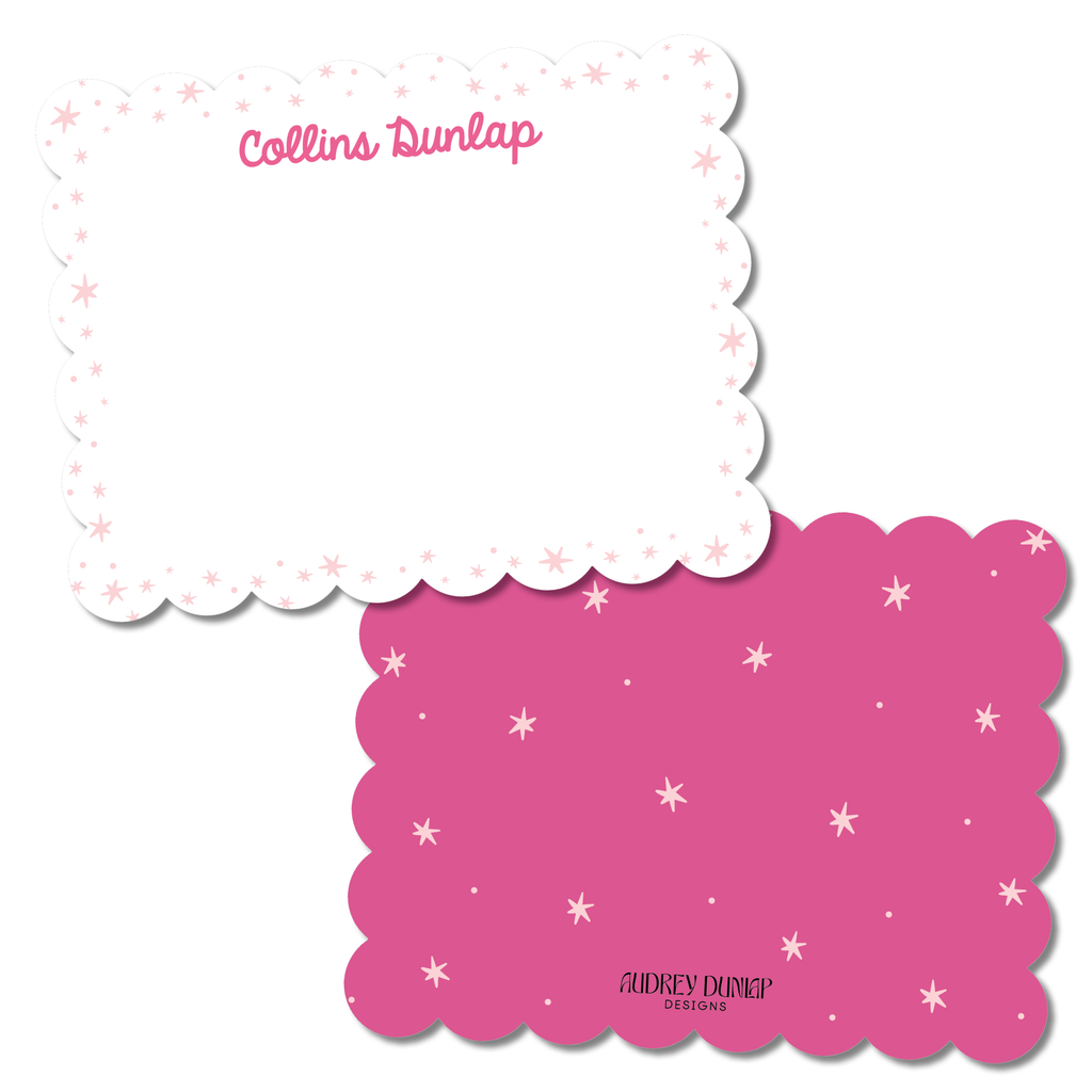Stars Scalloped Stationery