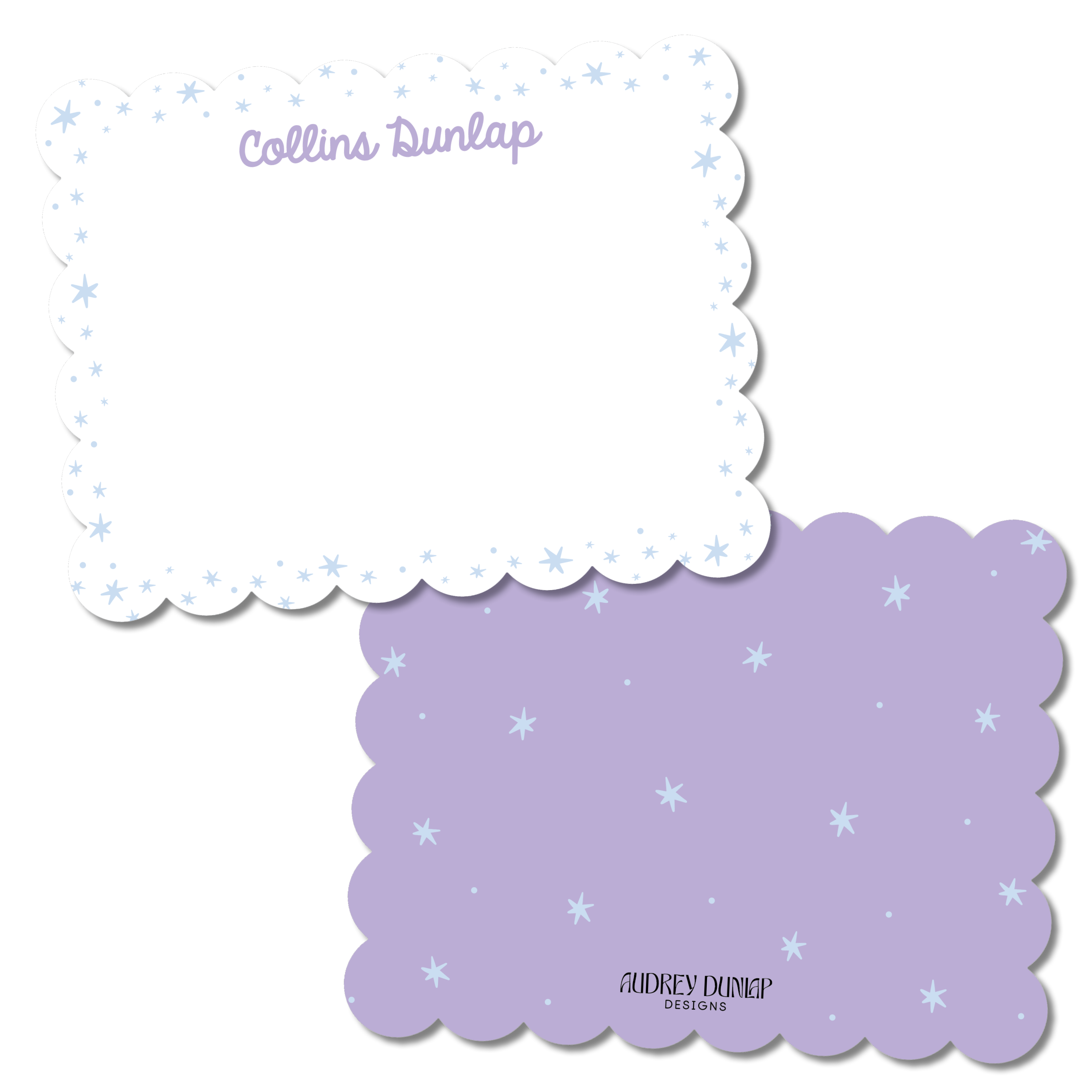 Stars Scalloped Stationery