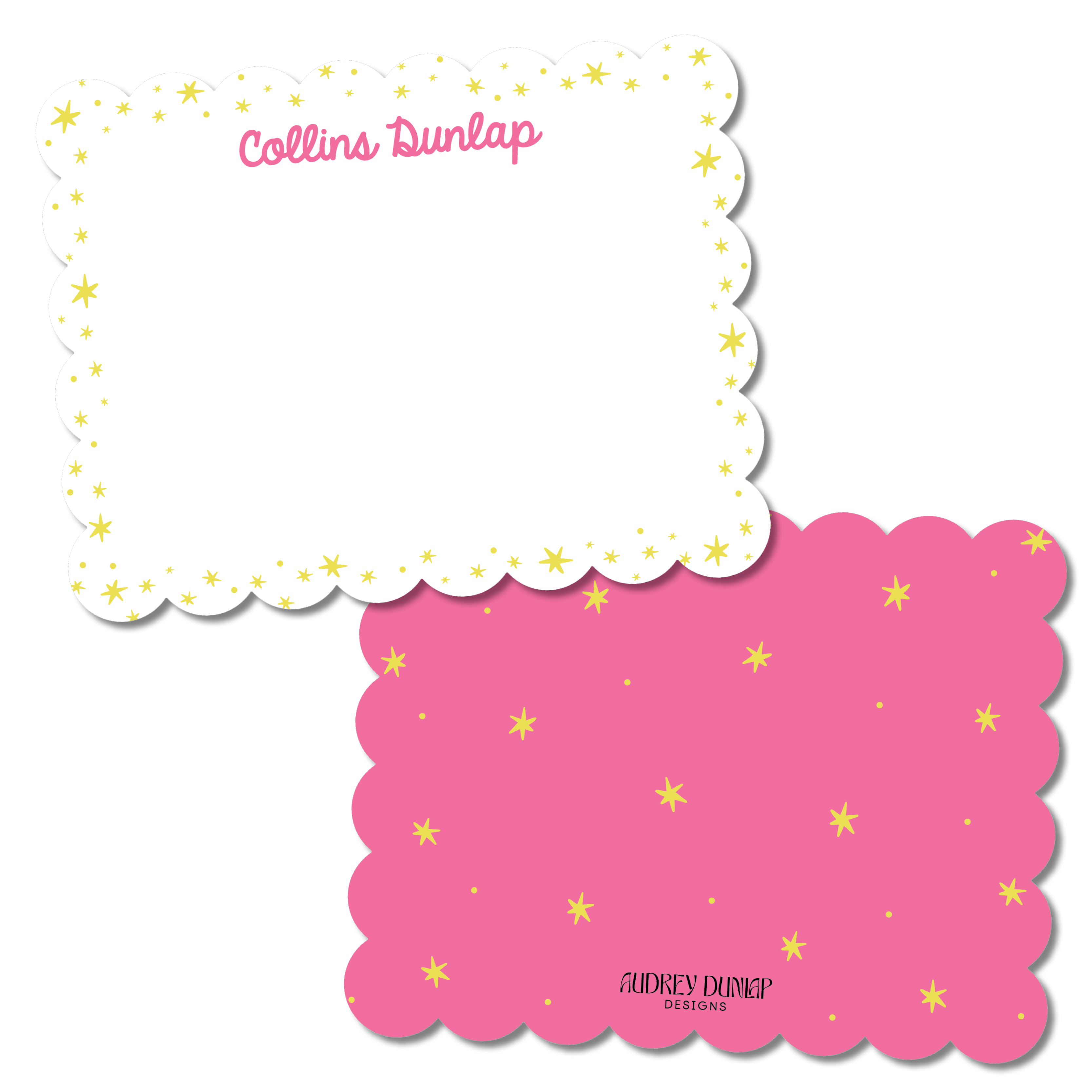 Stars Scalloped Stationery