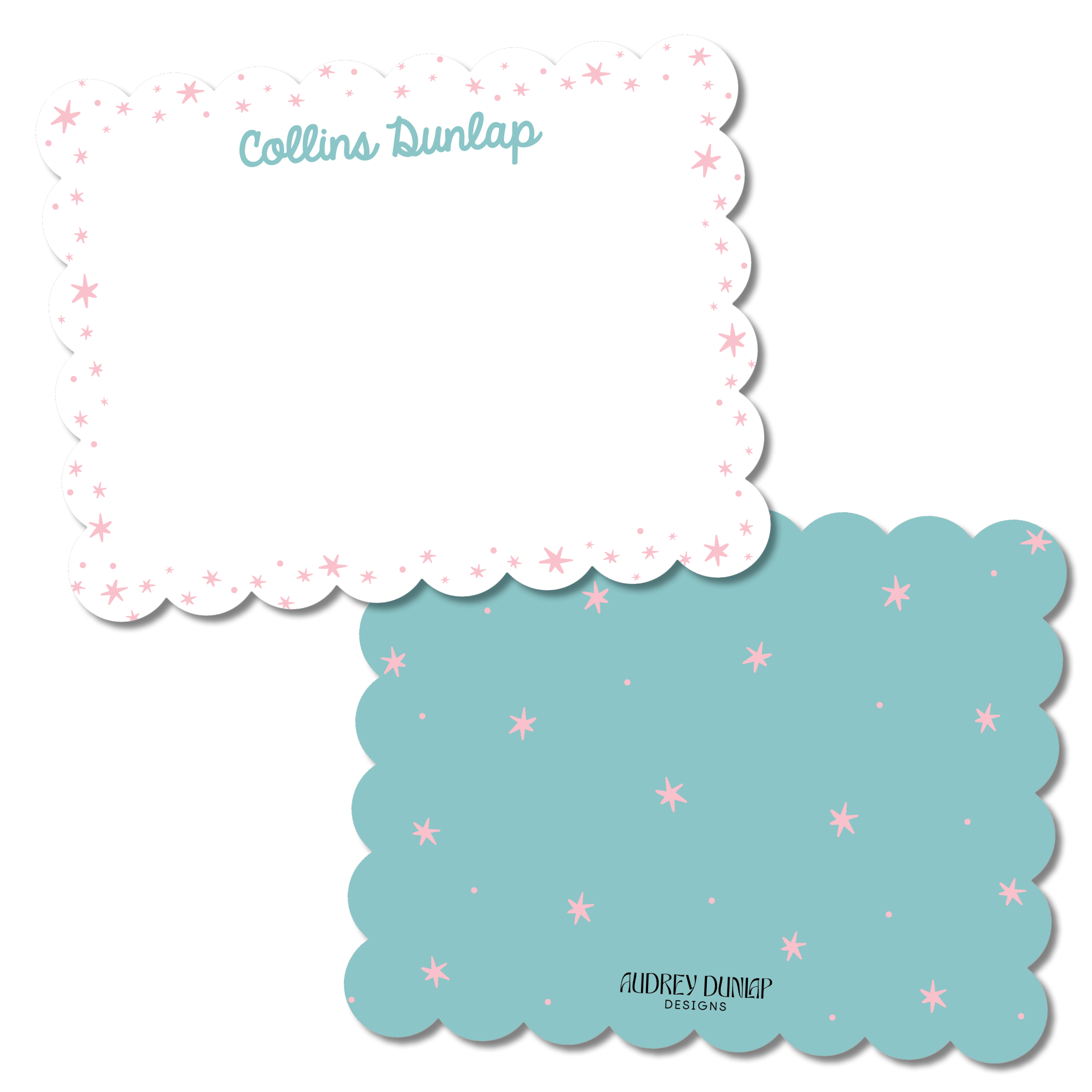 Stars Scalloped Stationery
