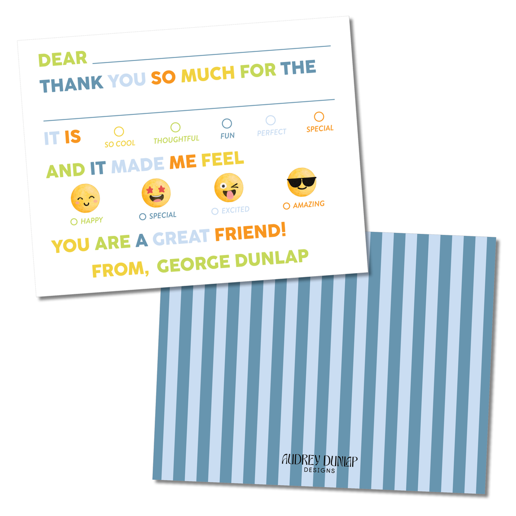 FIll In The Blank Thank You Notes