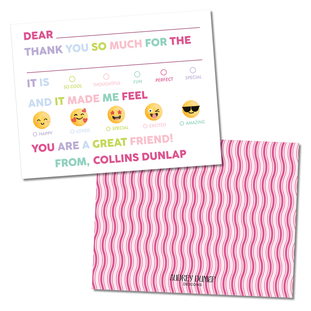 FIll In The Blank Thank You Notes