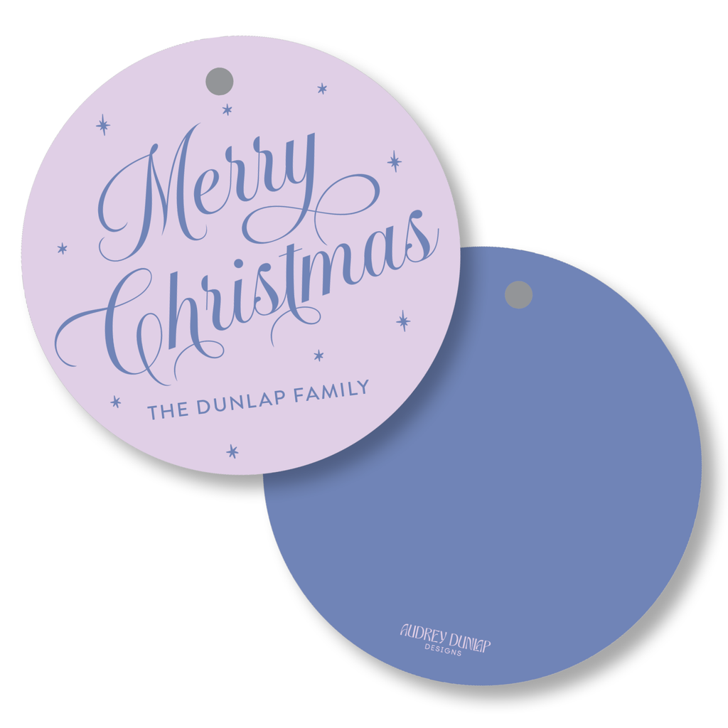 Merry Christmas Round Tags