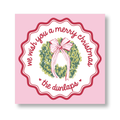 We Wish You A Merry Christmas Wreath Sticker