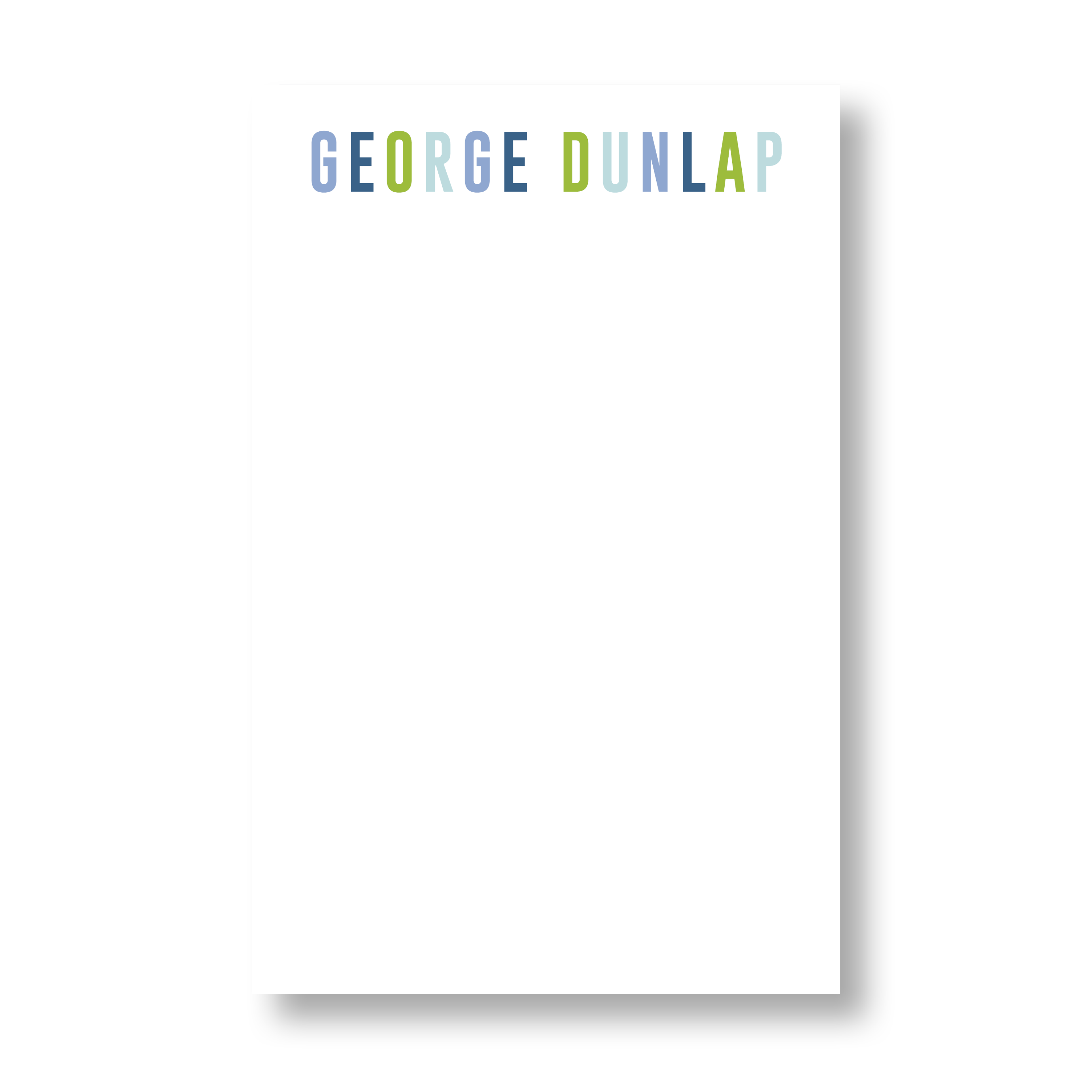 Multicolor Name Boy Notepad